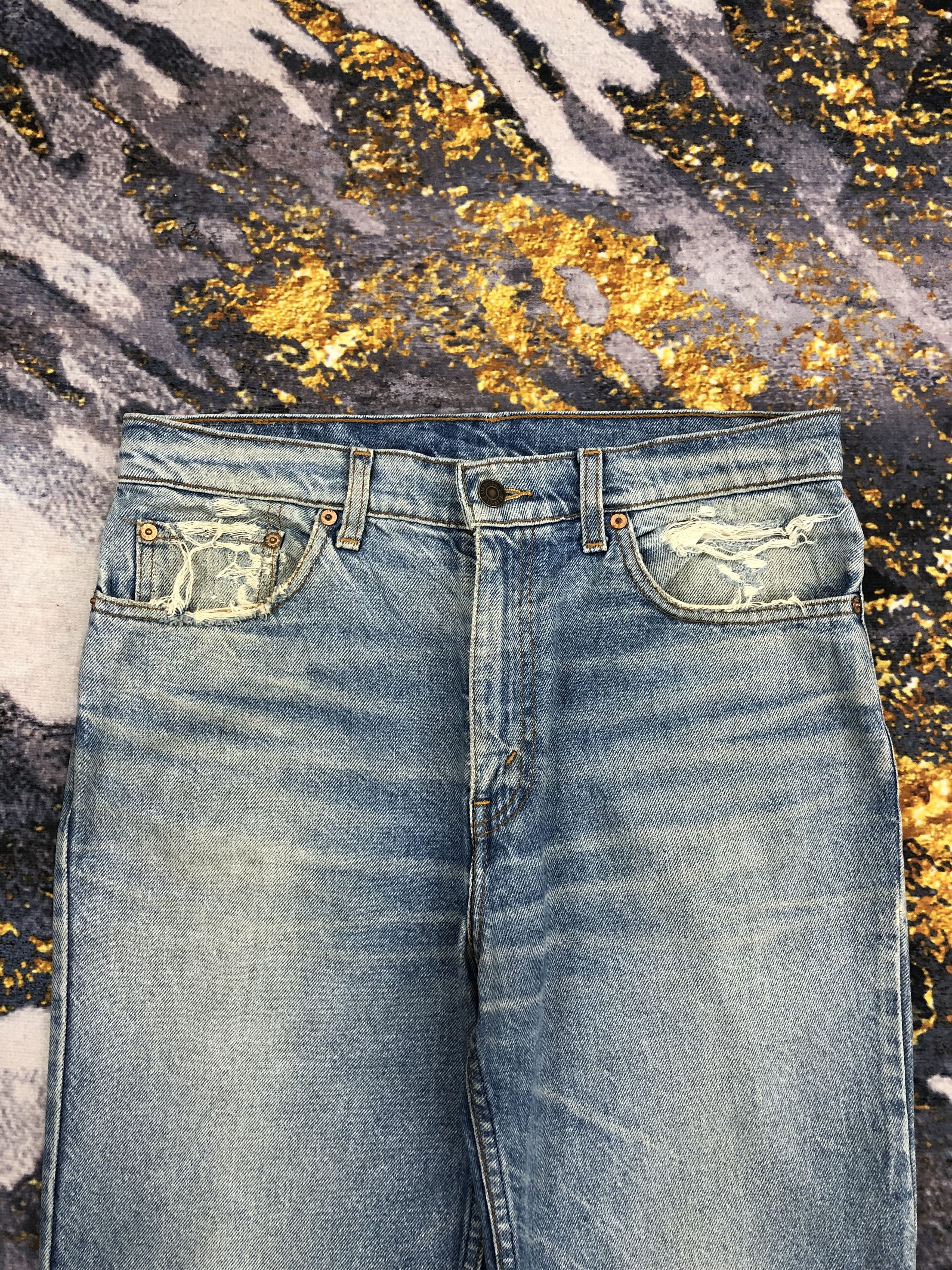 Levi's Vintage Levis 505 Light Wash Denim DPP0132 Size US 34 / EU 50 - 2 Thumbnail