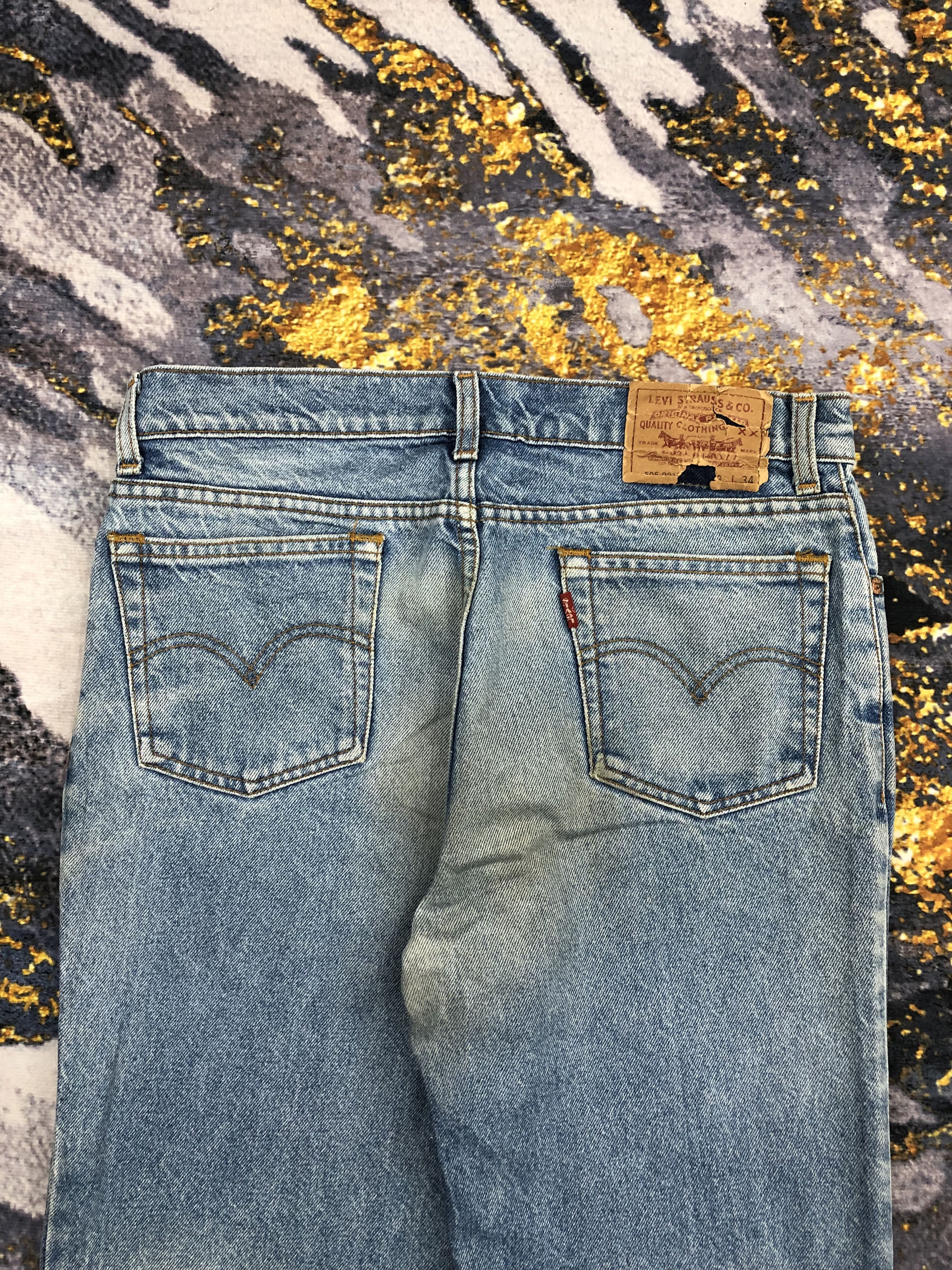 Levi's Vintage Levis 505 Light Wash Denim DPP0132 Size US 34 / EU 50 - 4 Thumbnail
