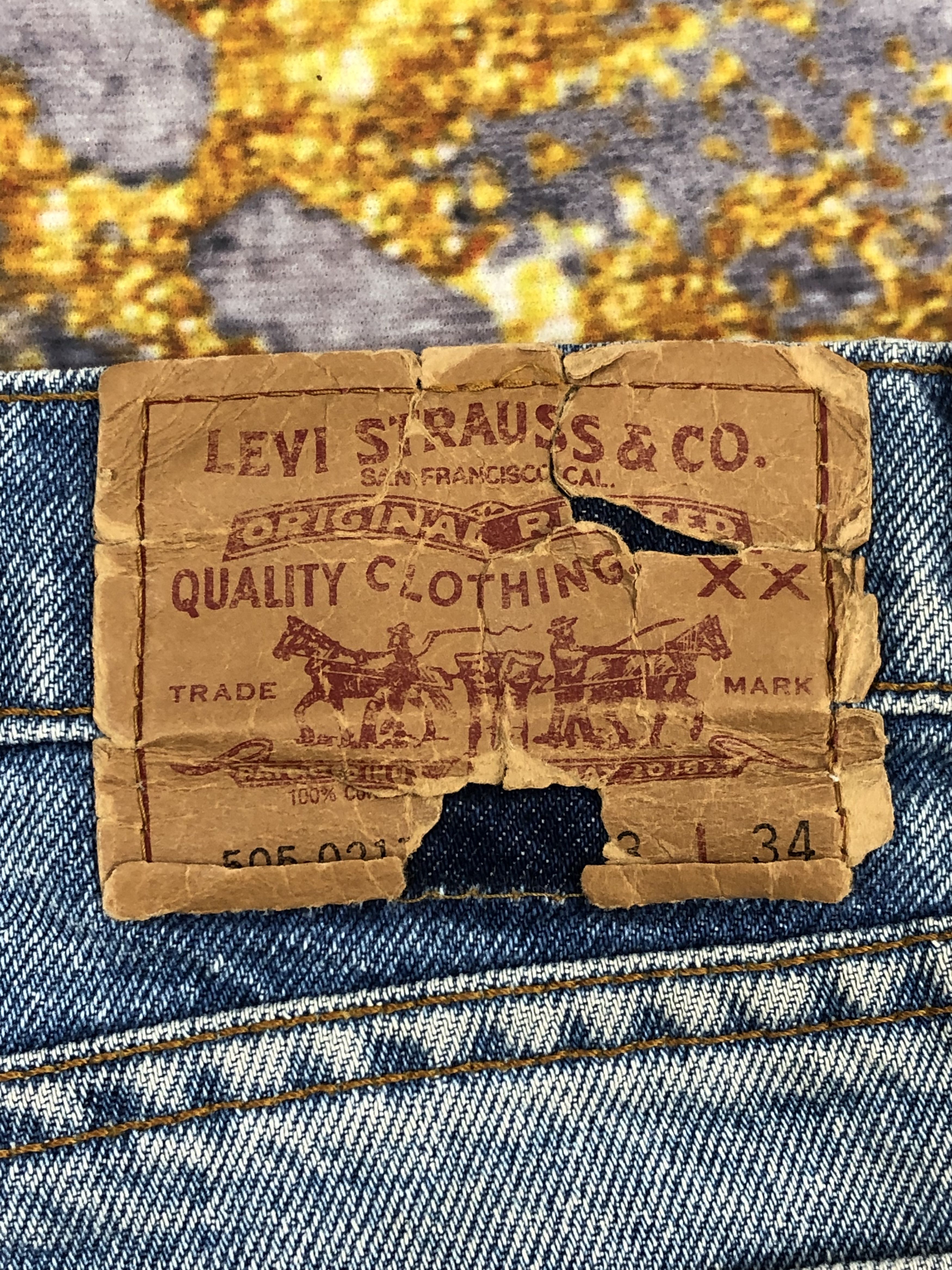 Levi's Vintage Levis 505 Light Wash Denim DPP0132 Size US 34 / EU 50 - 7 Thumbnail