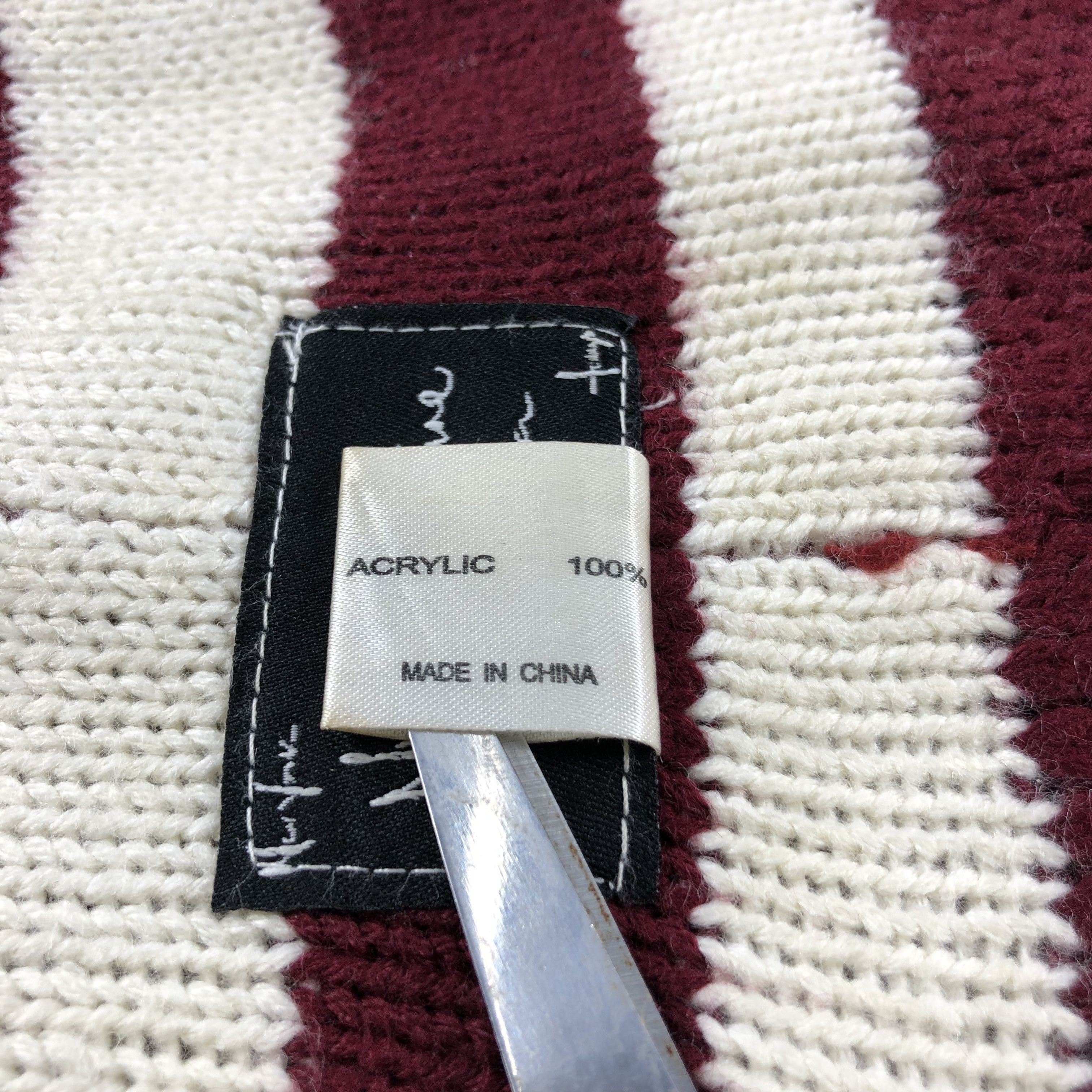 Japanese Brand Number (N)ine × Takahiro Miyashita Striped Knit Beanie B06 Size ONE SIZE - 5 Thumbnail