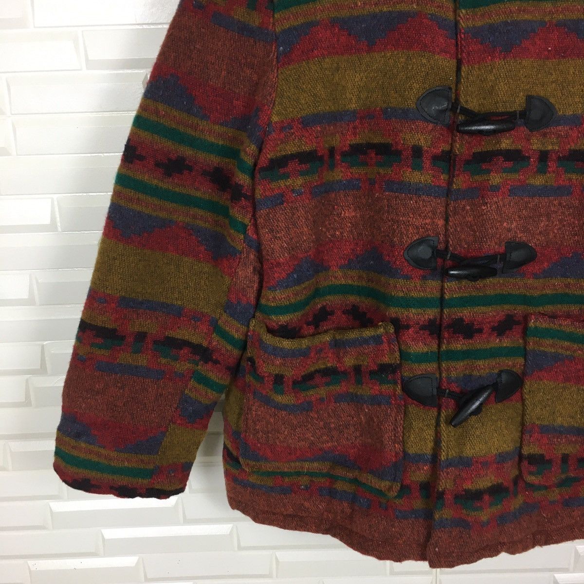 Native Santa Fe Trail Wool Navajo Duffle Coat Size US L / EU 52-54 / 3 - 3 Thumbnail
