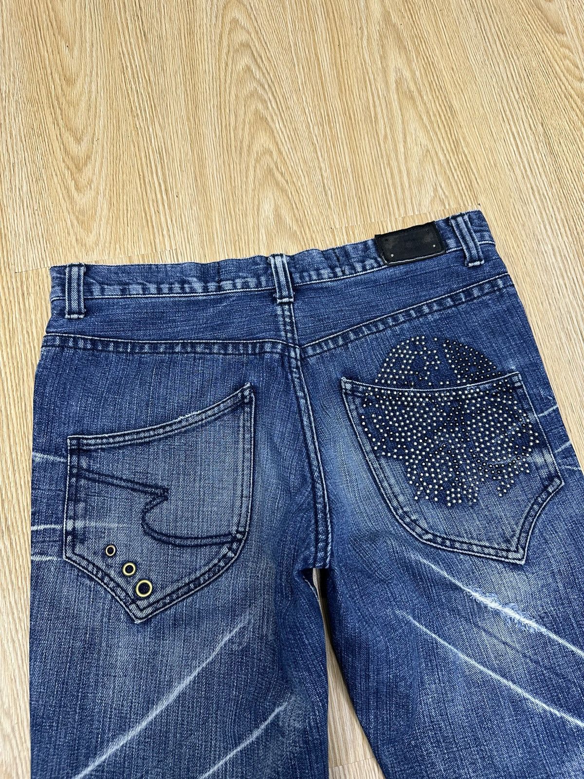 Hysteric Glamour × If Six Was Nine × Le Grande Bleu (L.G.B.) VINTAGE FLARE SEMANTIC DESIGN GOTHIC DENIM SIZE 32 J701 Size US 32 / EU 48 - 7 Thumbnail