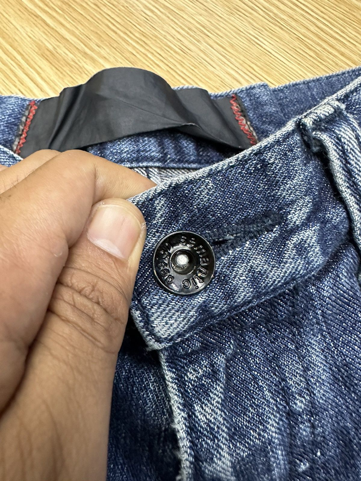 Hysteric Glamour × If Six Was Nine × Le Grande Bleu (L.G.B.) VINTAGE FLARE SEMANTIC DESIGN GOTHIC DENIM SIZE 32 J701 Size US 32 / EU 48 - 9 Thumbnail
