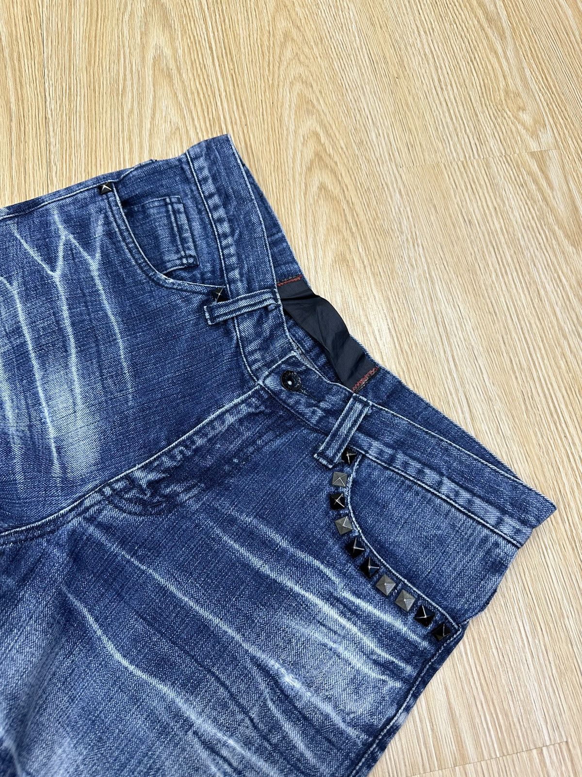 Hysteric Glamour × If Six Was Nine × Le Grande Bleu (L.G.B.) VINTAGE FLARE SEMANTIC DESIGN GOTHIC DENIM SIZE 32 J701 Size US 32 / EU 48 - 5 Thumbnail