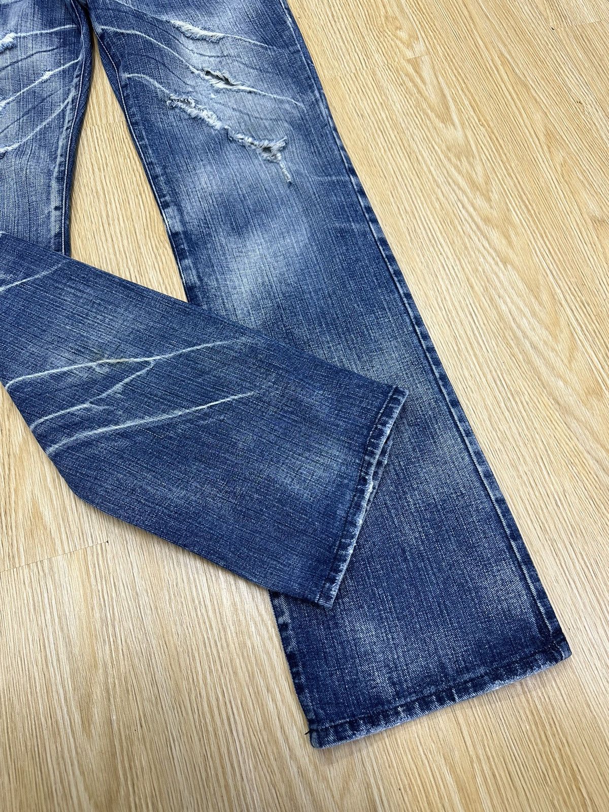 Hysteric Glamour × If Six Was Nine × Le Grande Bleu (L.G.B.) VINTAGE FLARE SEMANTIC DESIGN GOTHIC DENIM SIZE 32 J701 Size US 32 / EU 48 - 4 Thumbnail