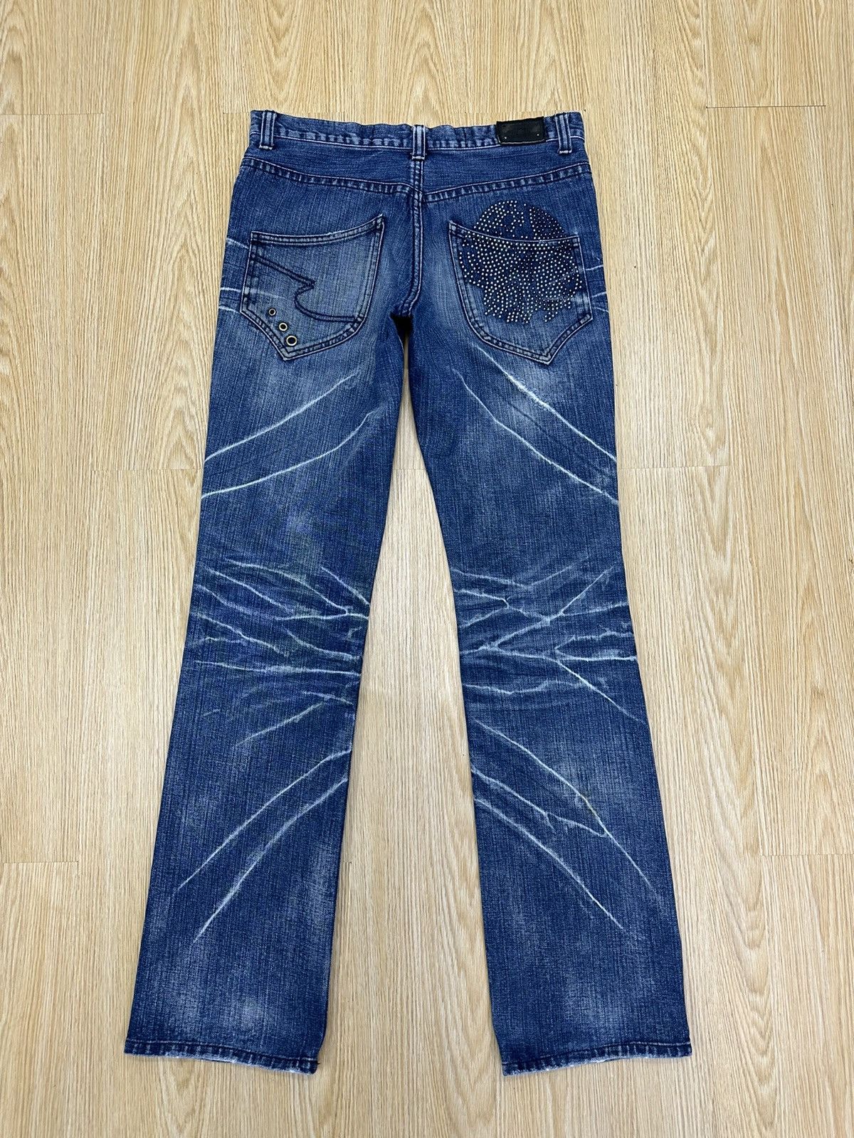 Hysteric Glamour × If Six Was Nine × Le Grande Bleu (L.G.B.) VINTAGE FLARE SEMANTIC DESIGN GOTHIC DENIM SIZE 32 J701 Size US 32 / EU 48 - 2 Thumbnail