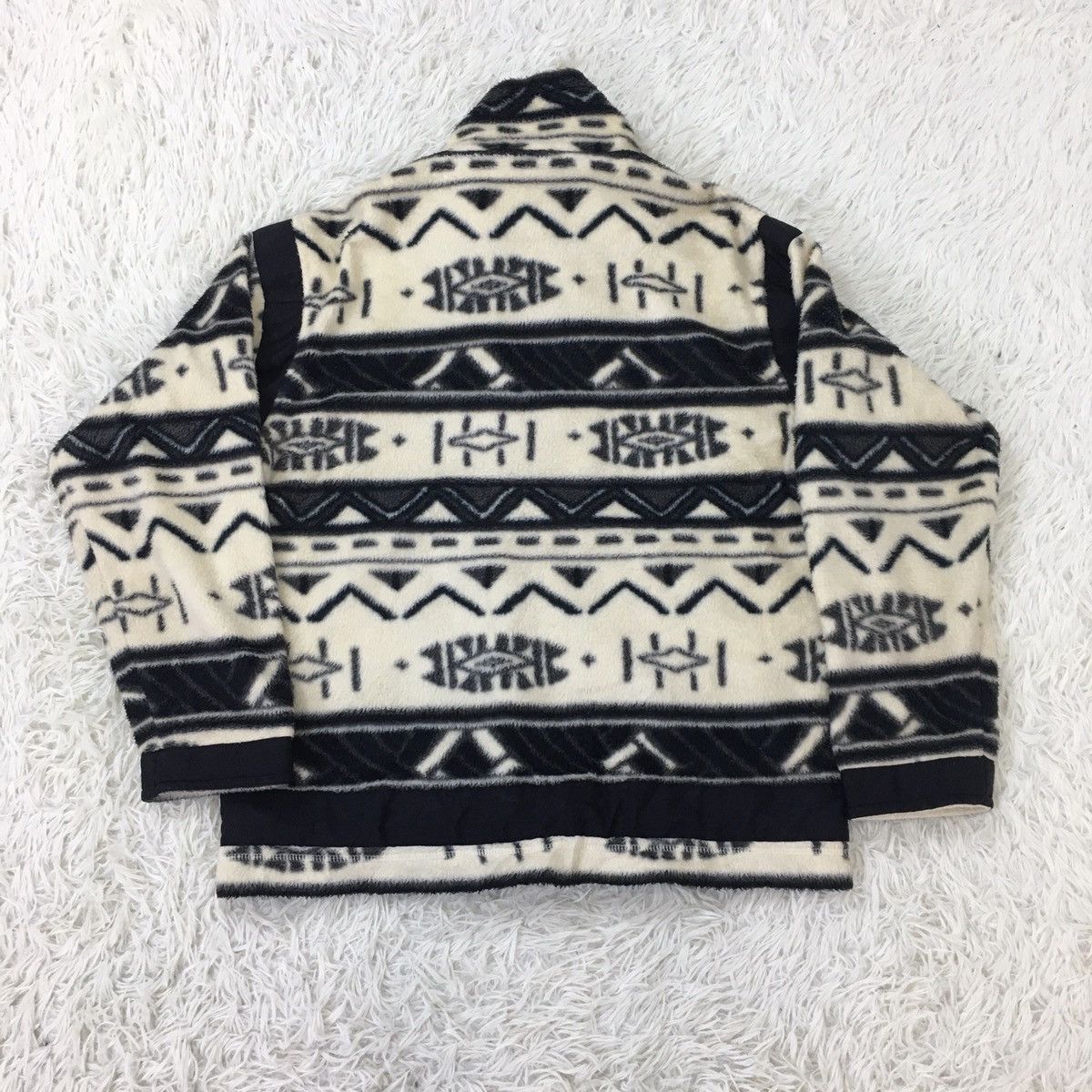 Native Japanese Navajo 1/2 Buttons Fleece Sweater Size US L / EU 52-54 / 3 - 5 Thumbnail