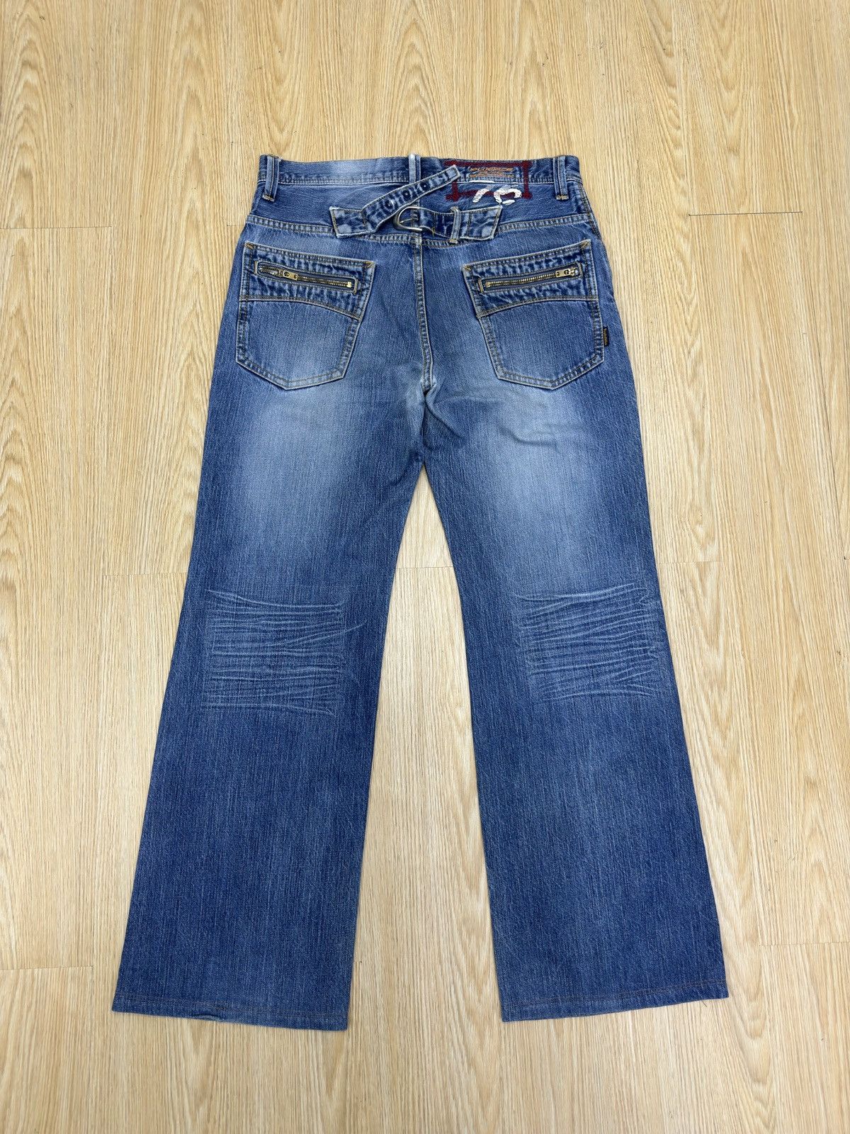 14th Addiction × Beauty Beast × If Six Was Nine Vintage PURPLE & YELLOW Flare Denim J669 Size US 32 / EU 48 - 2 Thumbnail
