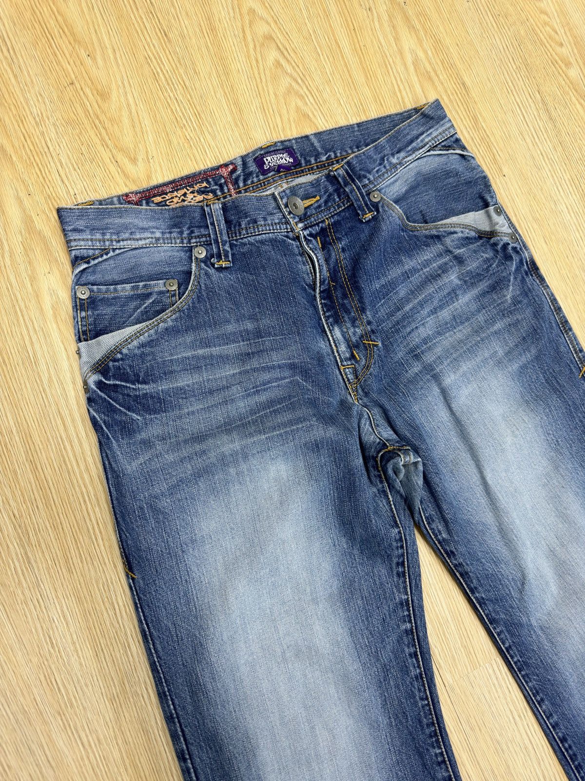 14th Addiction × Beauty Beast × If Six Was Nine Vintage PURPLE & YELLOW Flare Denim J669 Size US 32 / EU 48 - 3 Thumbnail
