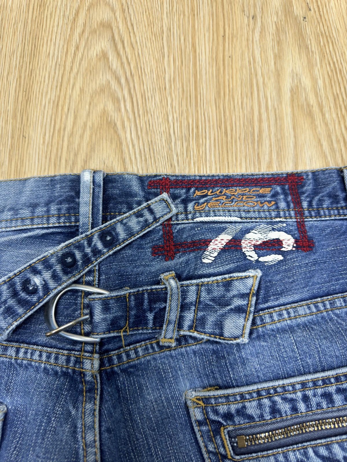 14th Addiction × Beauty Beast × If Six Was Nine Vintage PURPLE & YELLOW Flare Denim J669 Size US 32 / EU 48 - 10 Thumbnail