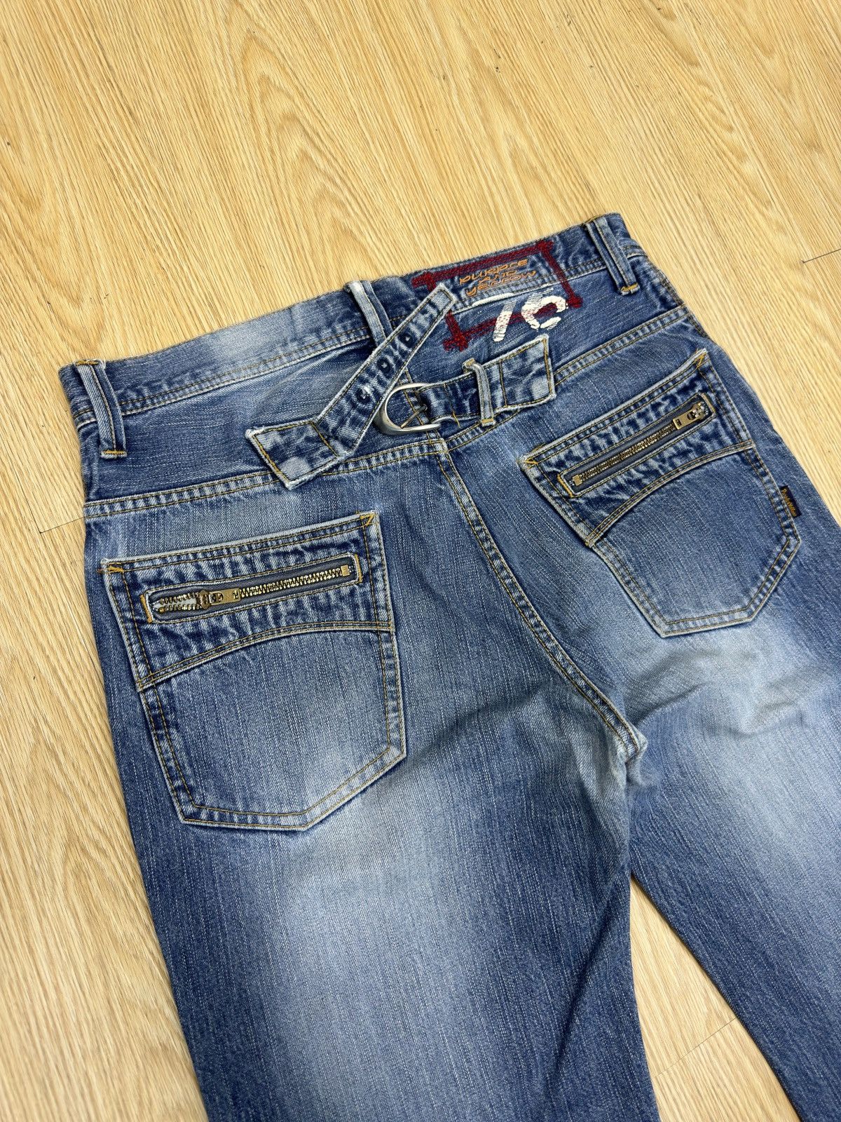14th Addiction × Beauty Beast × If Six Was Nine Vintage PURPLE & YELLOW Flare Denim J669 Size US 32 / EU 48 - 7 Thumbnail