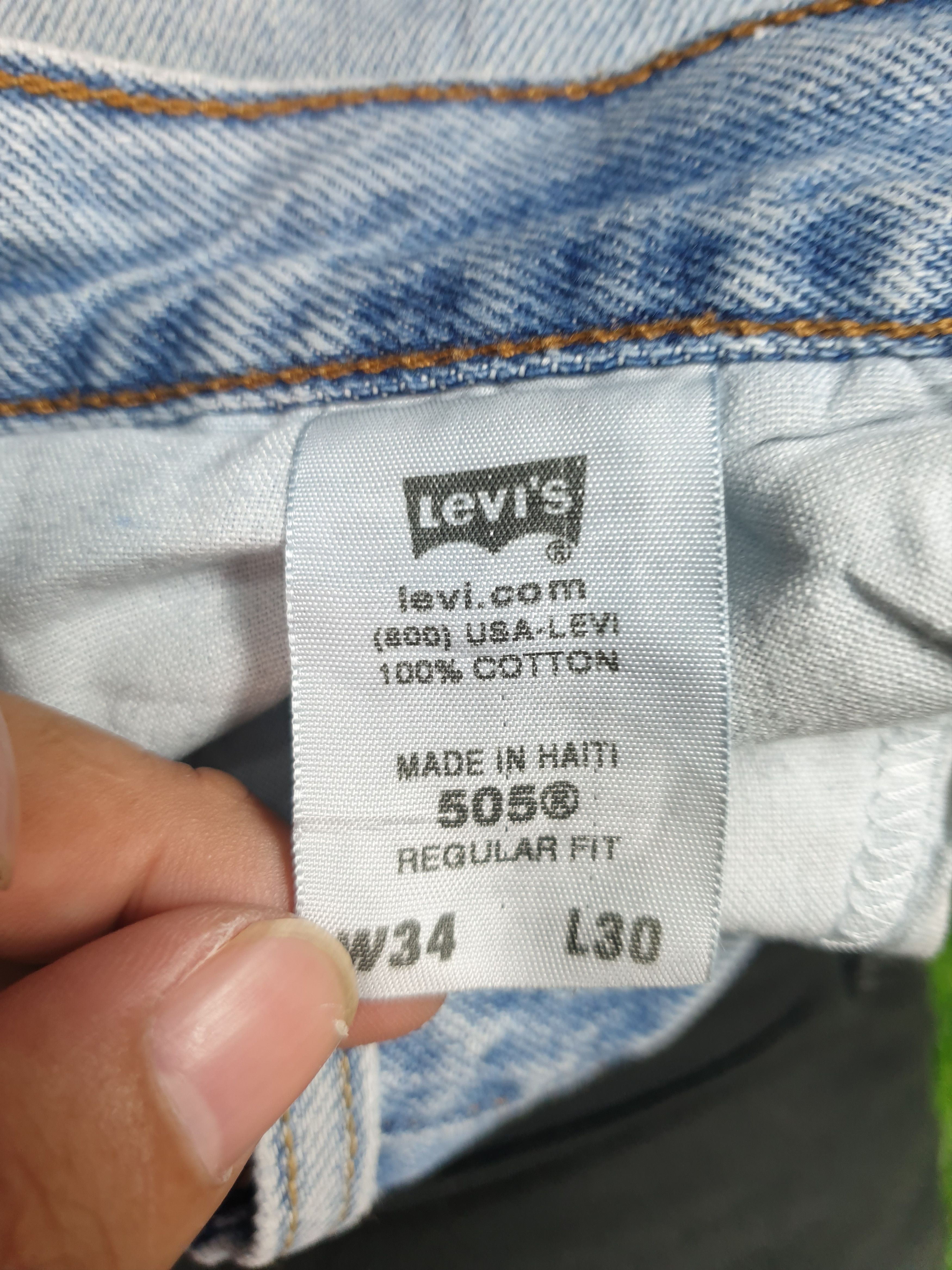 Levi's LEVIS 505 Light Wash Faded Rusty Stain 34X30 Jeans L0158 Size US 34 / EU 50 - 13 Thumbnail