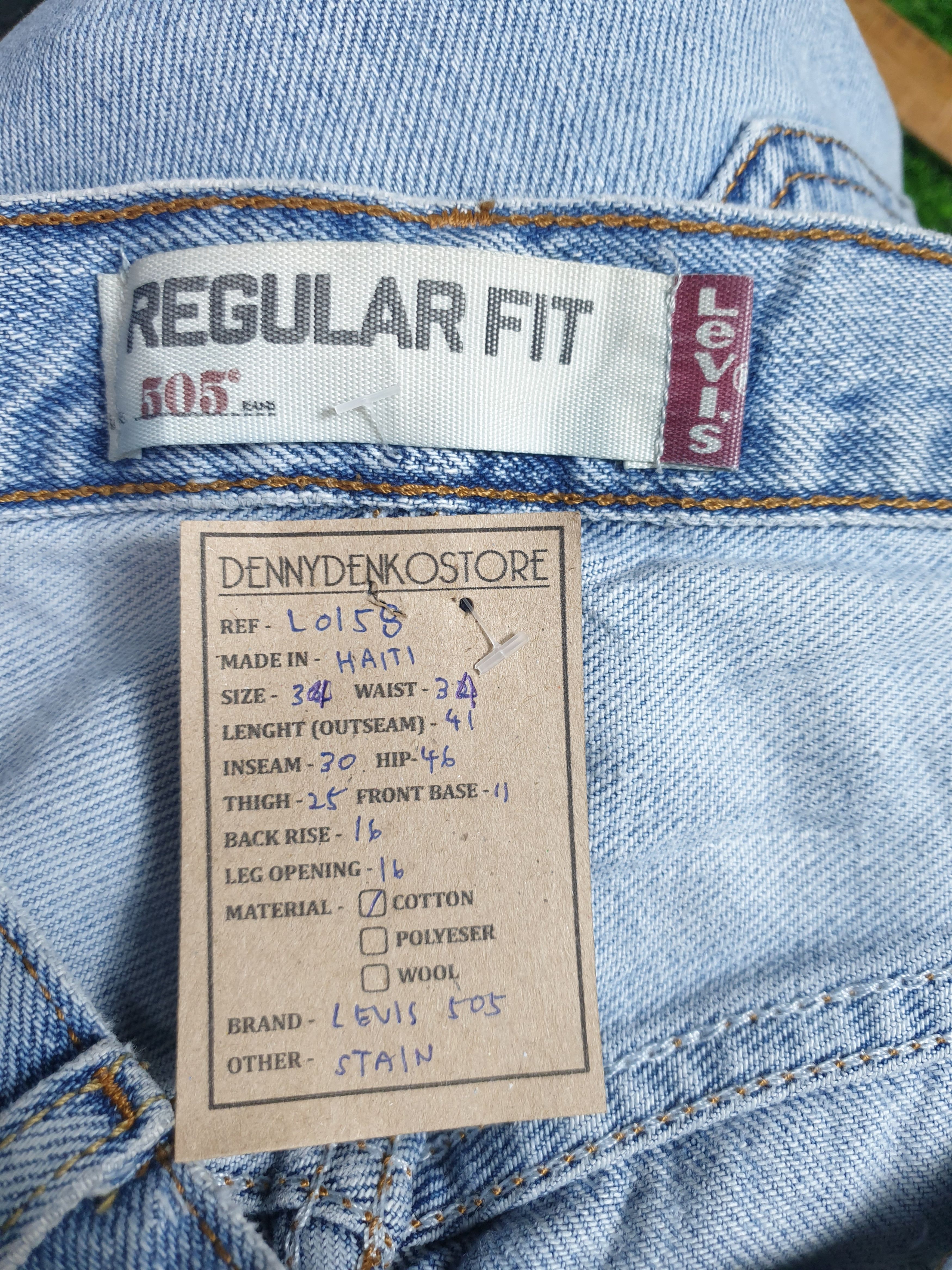 Levi's LEVIS 505 Light Wash Faded Rusty Stain 34X30 Jeans L0158 Size US 34 / EU 50 - 14 Thumbnail