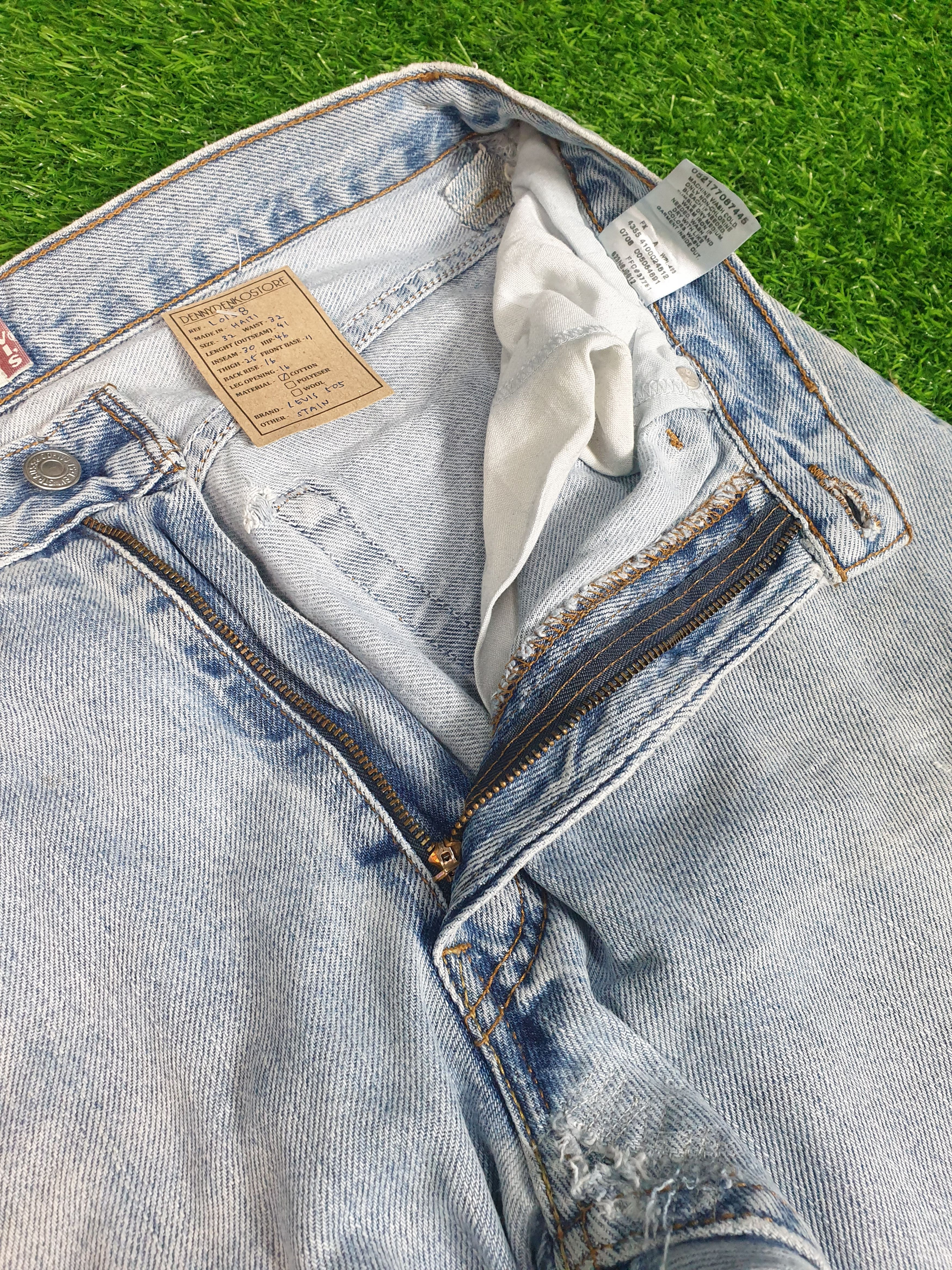 Levi's LEVIS 505 Light Wash Faded Rusty Stain 34X30 Jeans L0158 Size US 34 / EU 50 - 8 Thumbnail