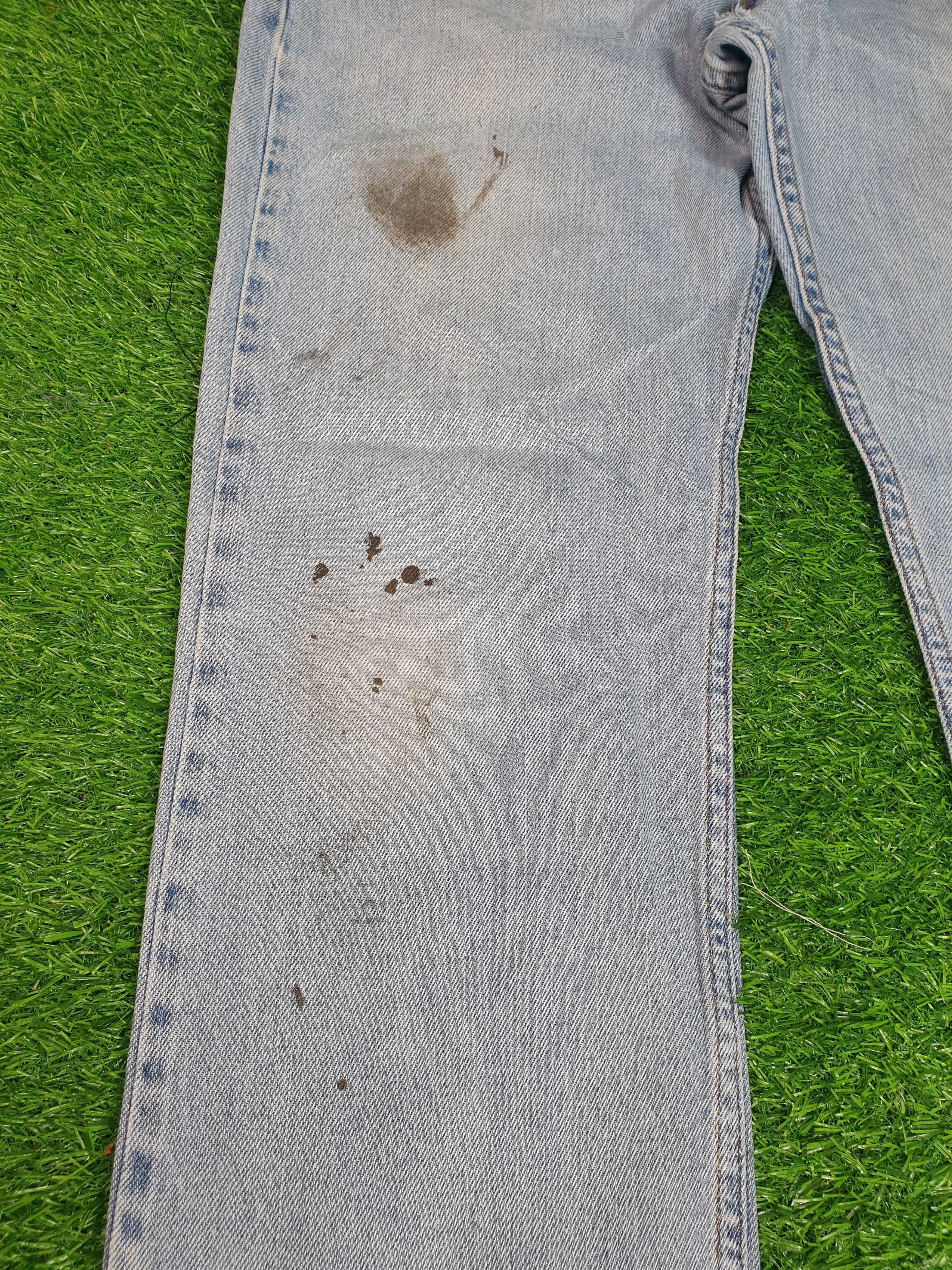 Levi's LEVIS 505 Light Wash Faded Rusty Stain 34X30 Jeans L0158 Size US 34 / EU 50 - 4 Thumbnail