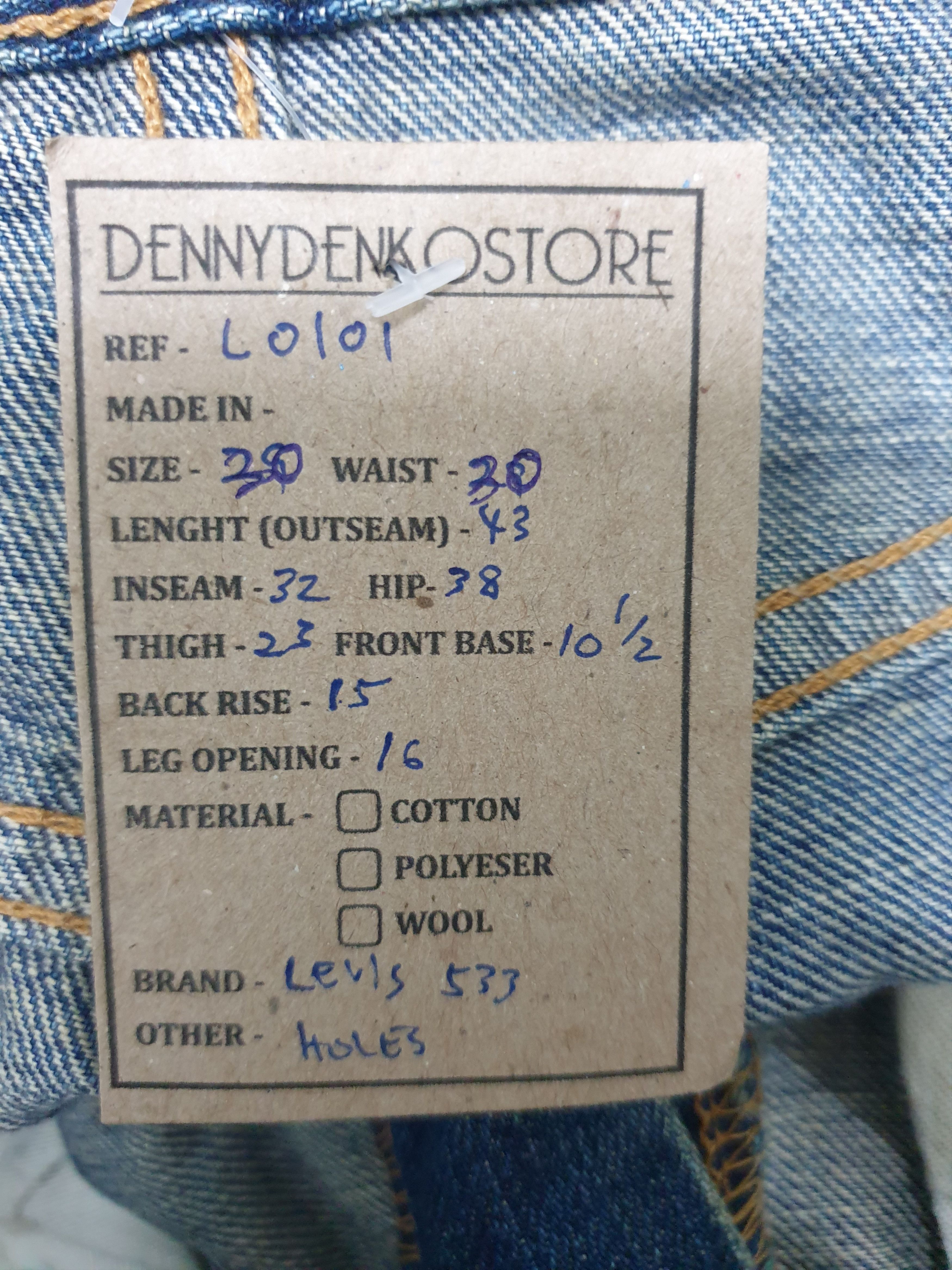 Levi's Vintage LEVIS 533 Sun Faded Distressed 30X32 Jeans L0101 Size US 30 / EU 46 - 15 Thumbnail
