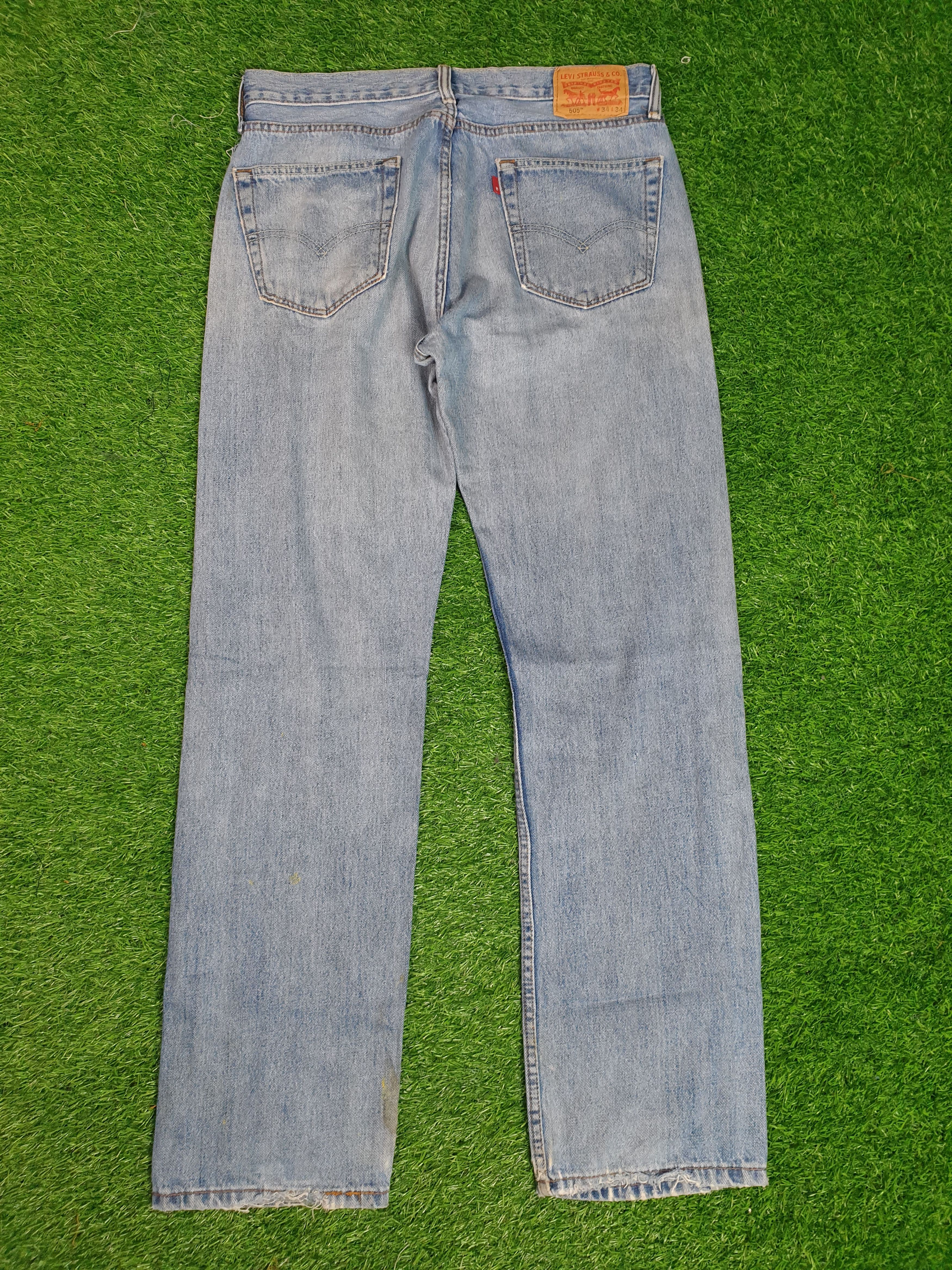Levi's Vintage LEVIS 505 Faded Distressed Size 34X32.5 Jeans L0091 Size US 34 / EU 50 - 2 Thumbnail