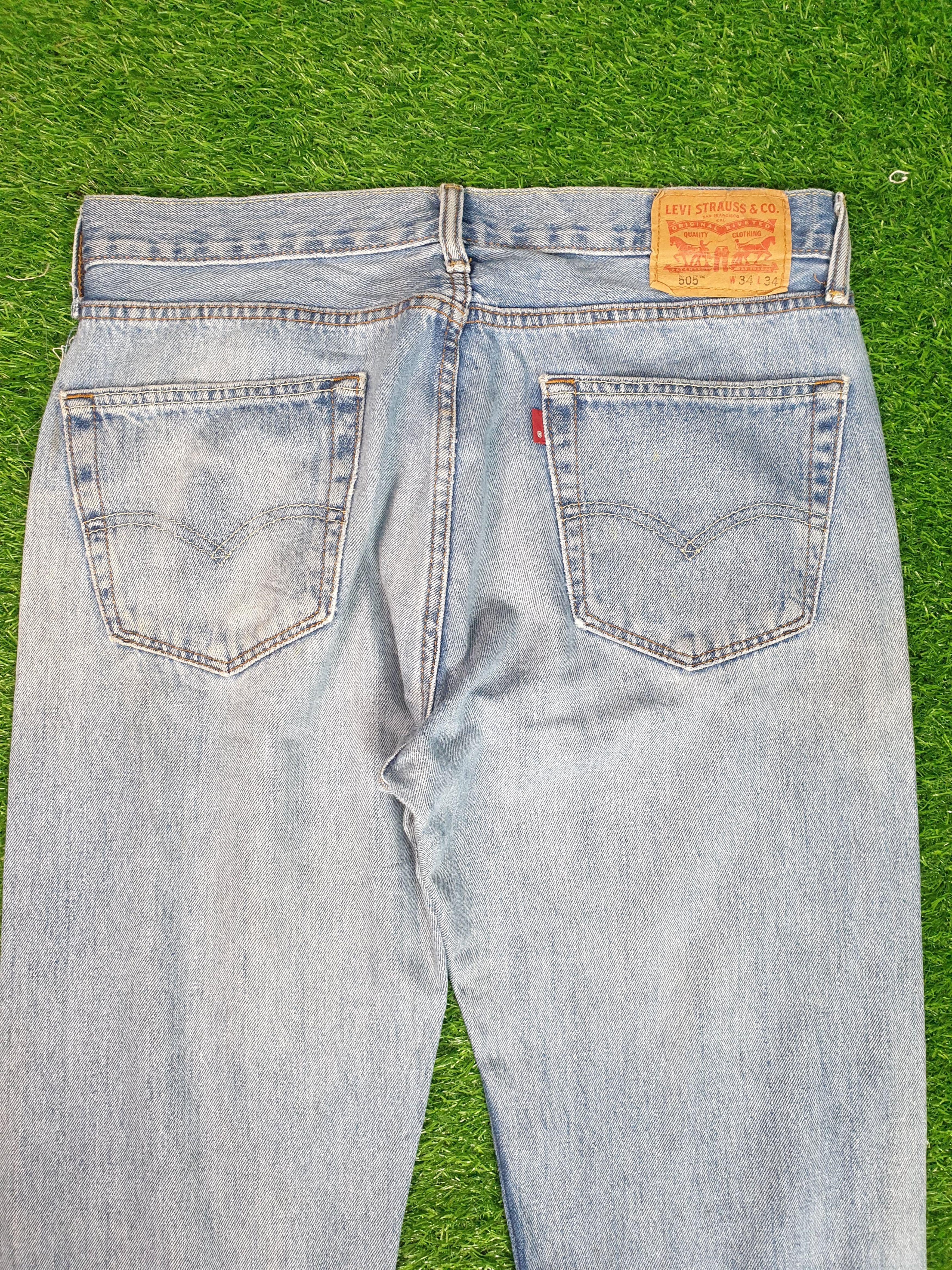 Levi's Vintage LEVIS 505 Faded Distressed Size 34X32.5 Jeans L0091 Size US 34 / EU 50 - 10 Thumbnail