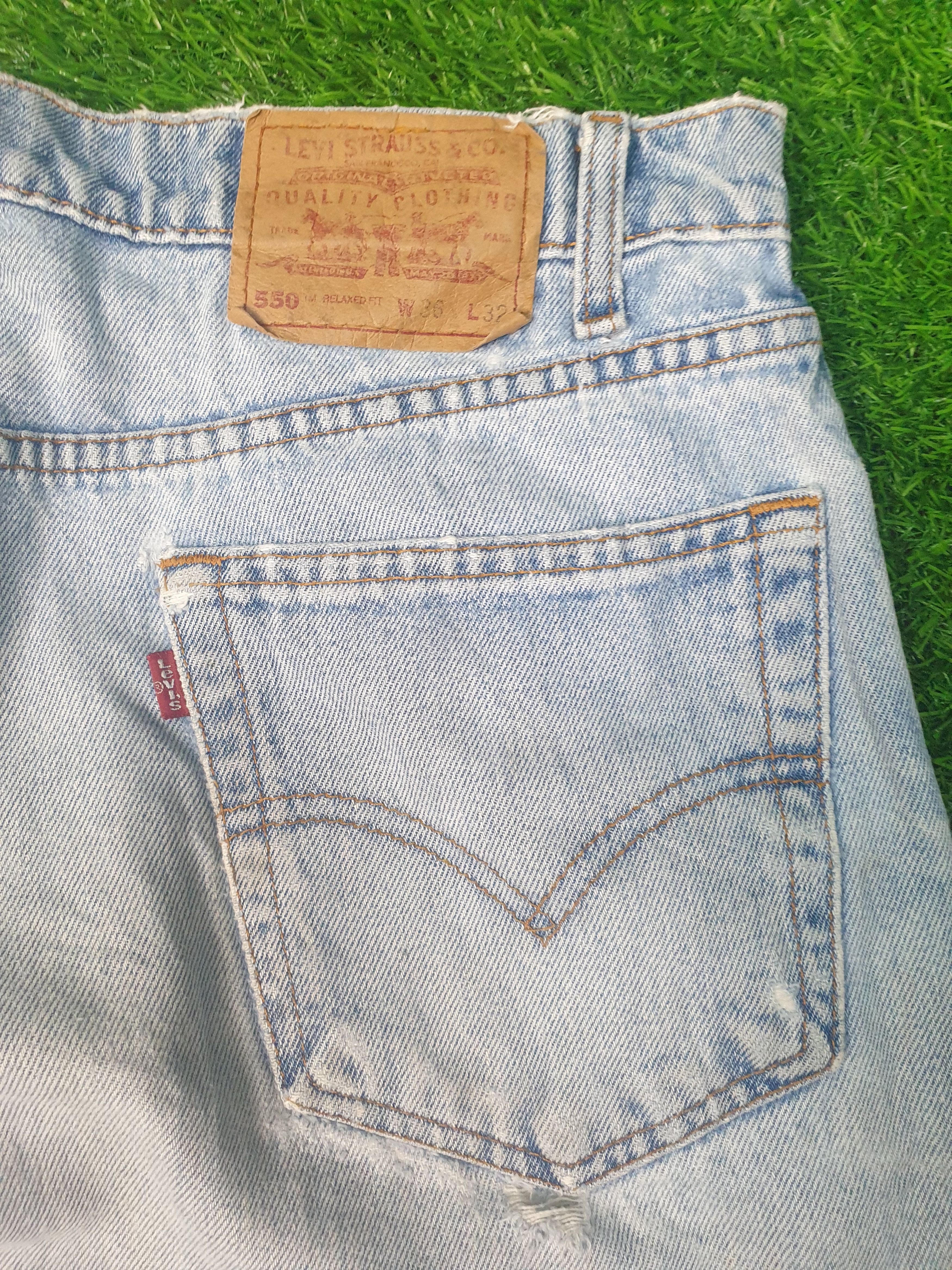Levi's Vintage 90's LEVIS 550 Sun Faded Distressed 35X32 L0092 Size US 35 - 8 Thumbnail