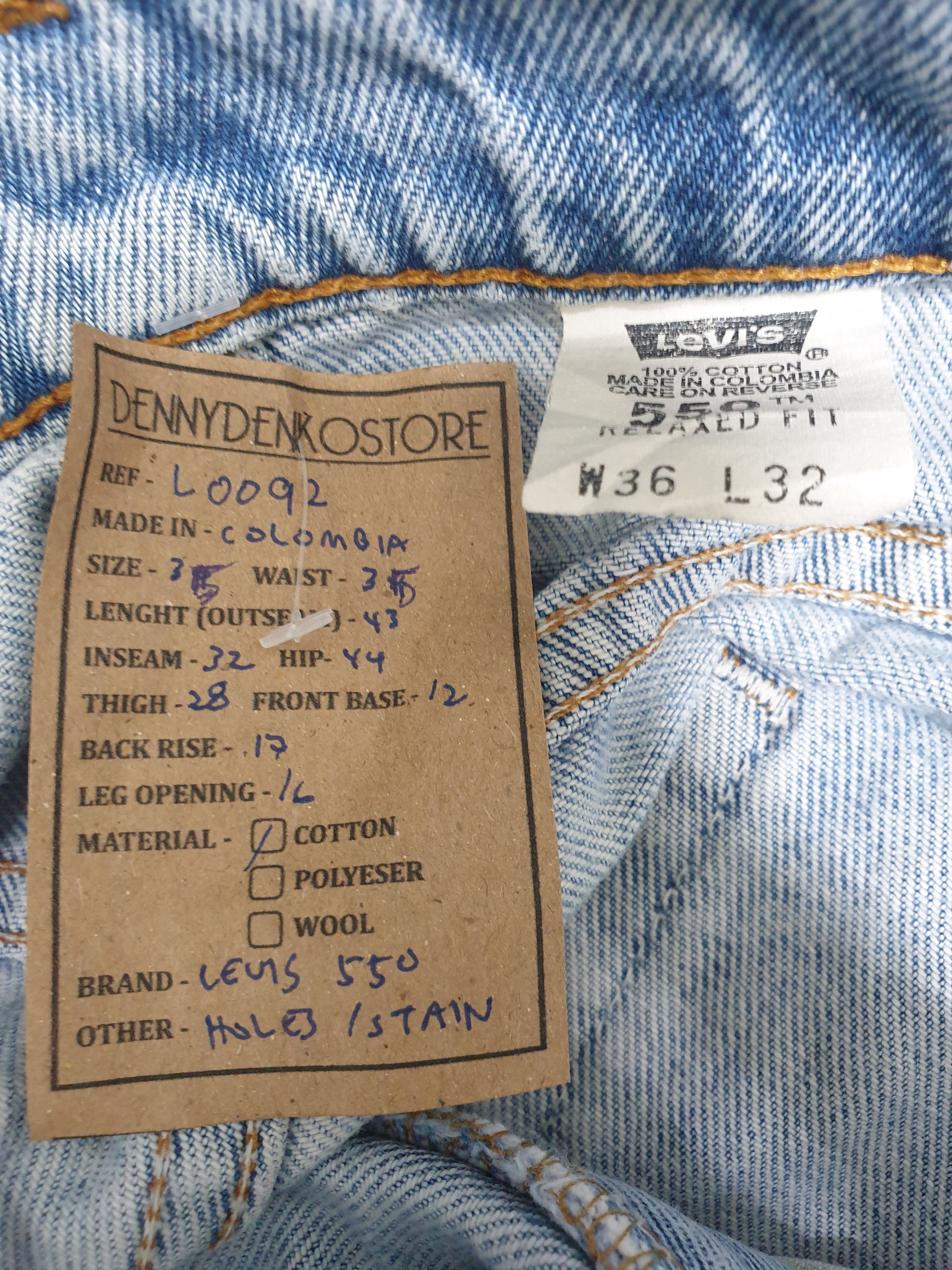 Levi's Vintage 90's LEVIS 550 Sun Faded Distressed 35X32 L0092 Size US 35 - 12 Thumbnail