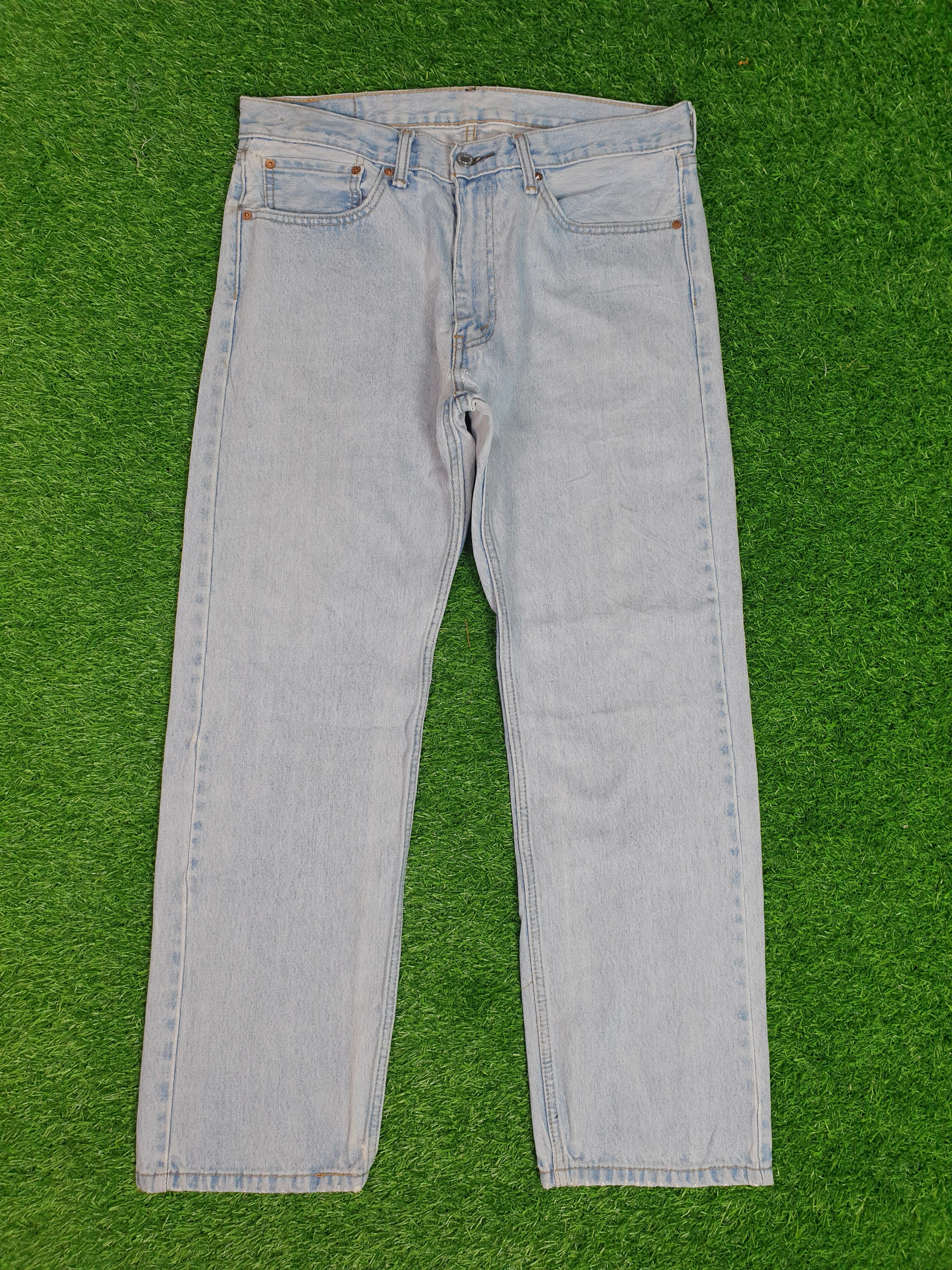 Levi's Vintage Clothing Vintage LEVIS 505 Faded Distressed Size 35X29.5 Jeans L0086 Size US 35 - 1 Thumbnail