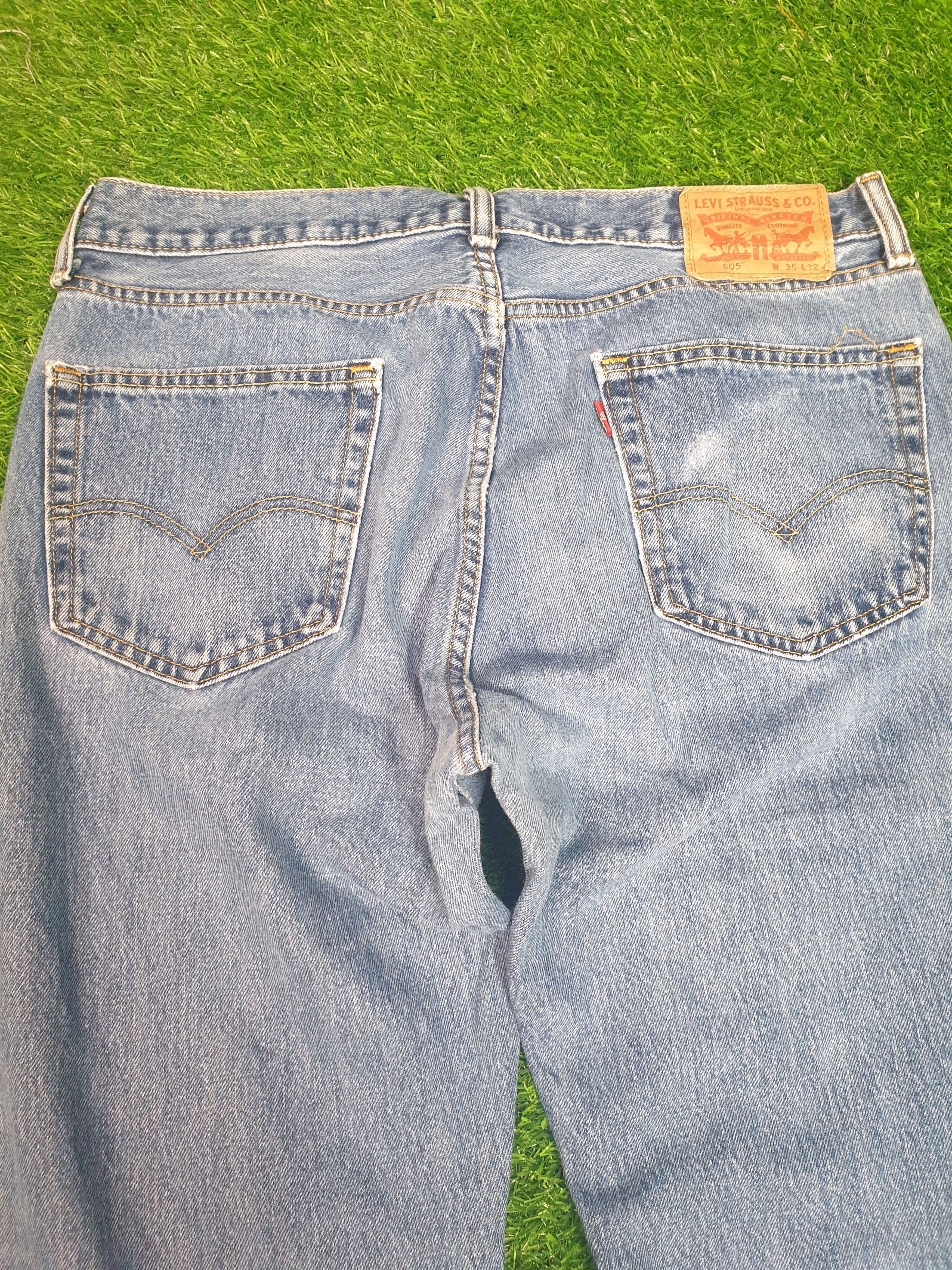 Levi's Vintage LEVIS 505 Faded Distressed Size 34X31.5 Jeans L0079 Size US 34 / EU 50 - 8 Thumbnail