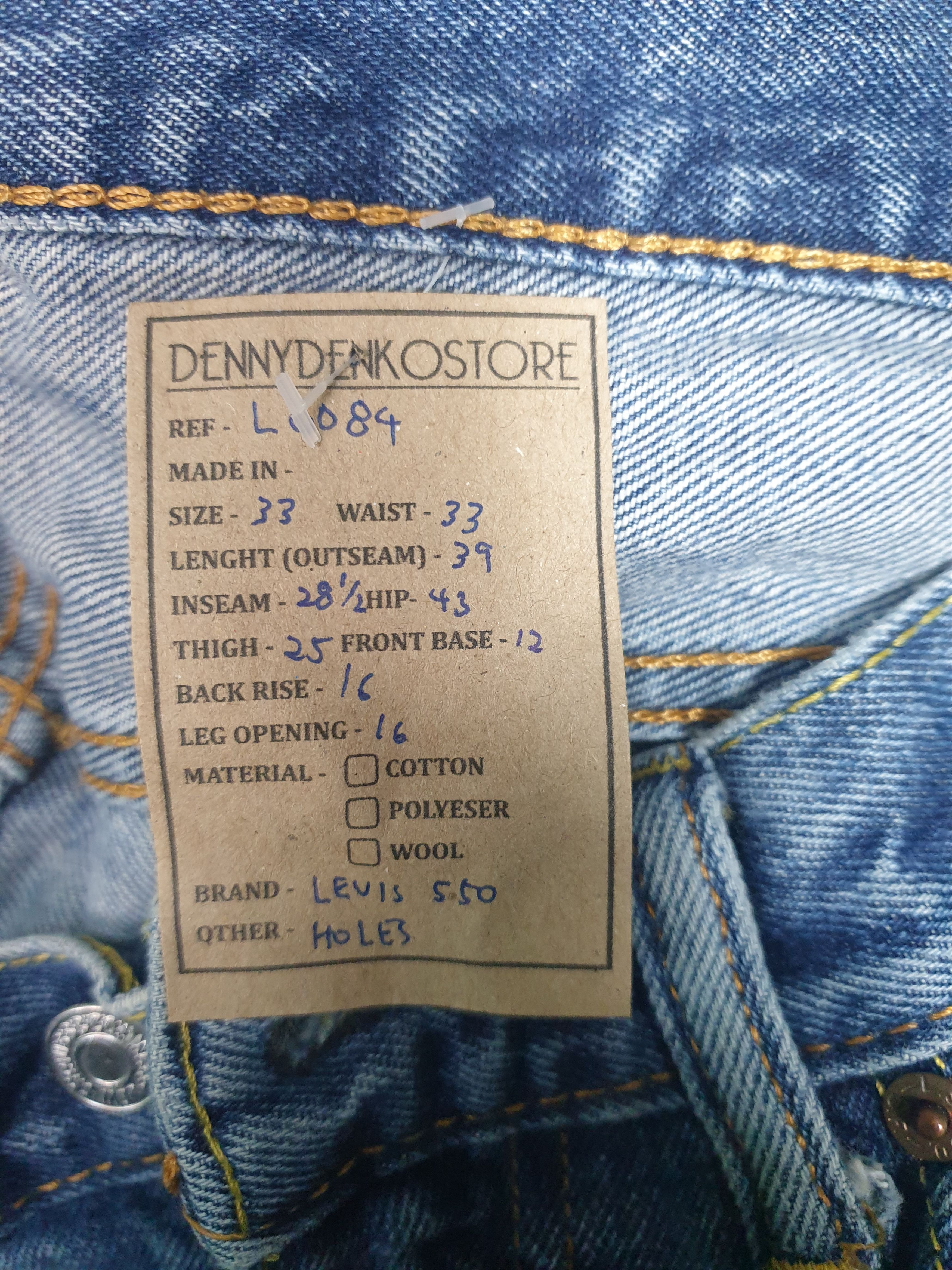 Levi's Vintage Clothing Vintage LEVIS 550 Faded Distressed Size 33X28.5 Jeans L0084 Size US 33 - 13 Thumbnail