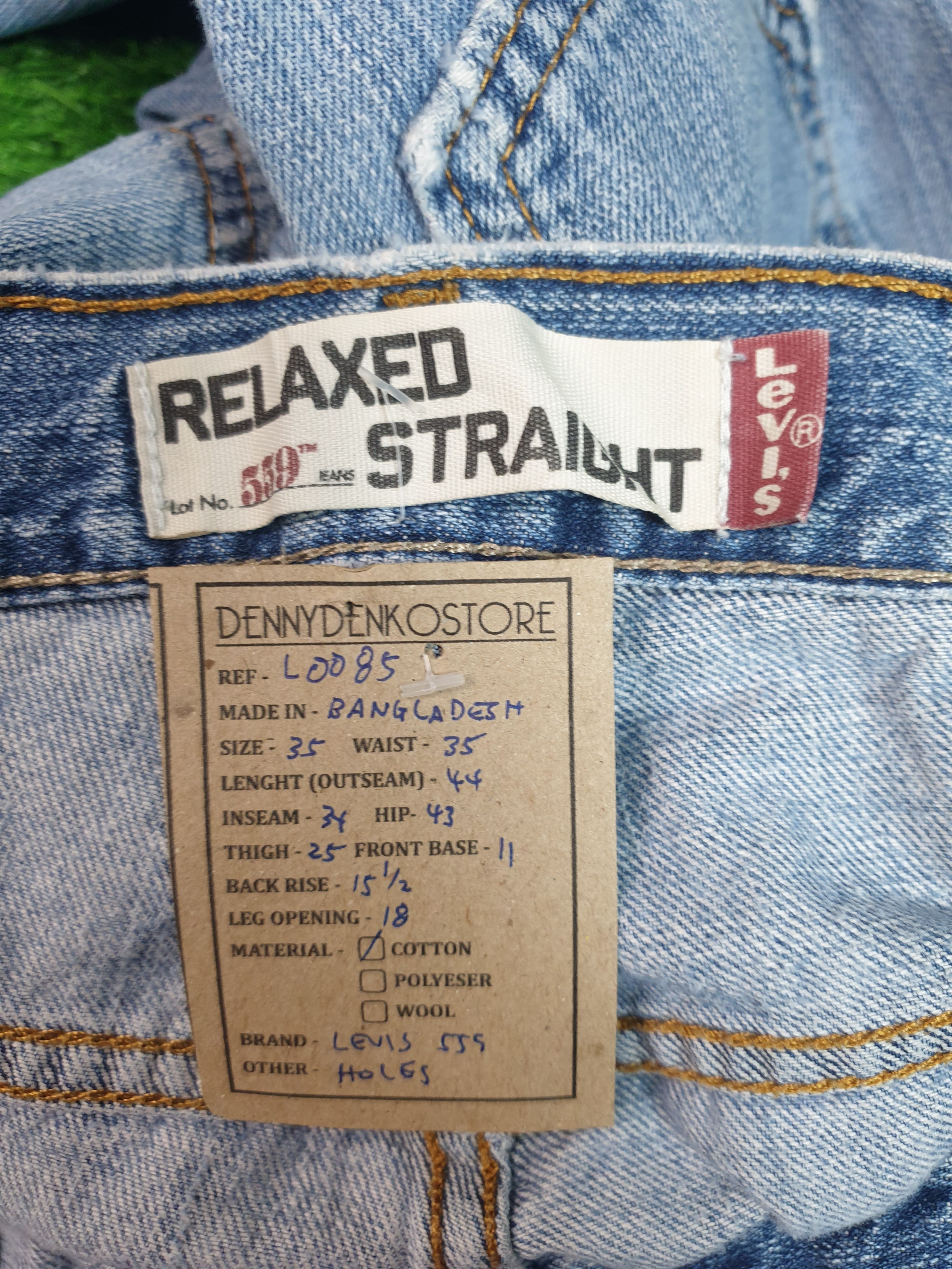 Levi's Vintage Clothing Vintage LEVIS 559 Faded Distressed Size 34X34 Jeans L0085 Size US 35 - 14 Thumbnail