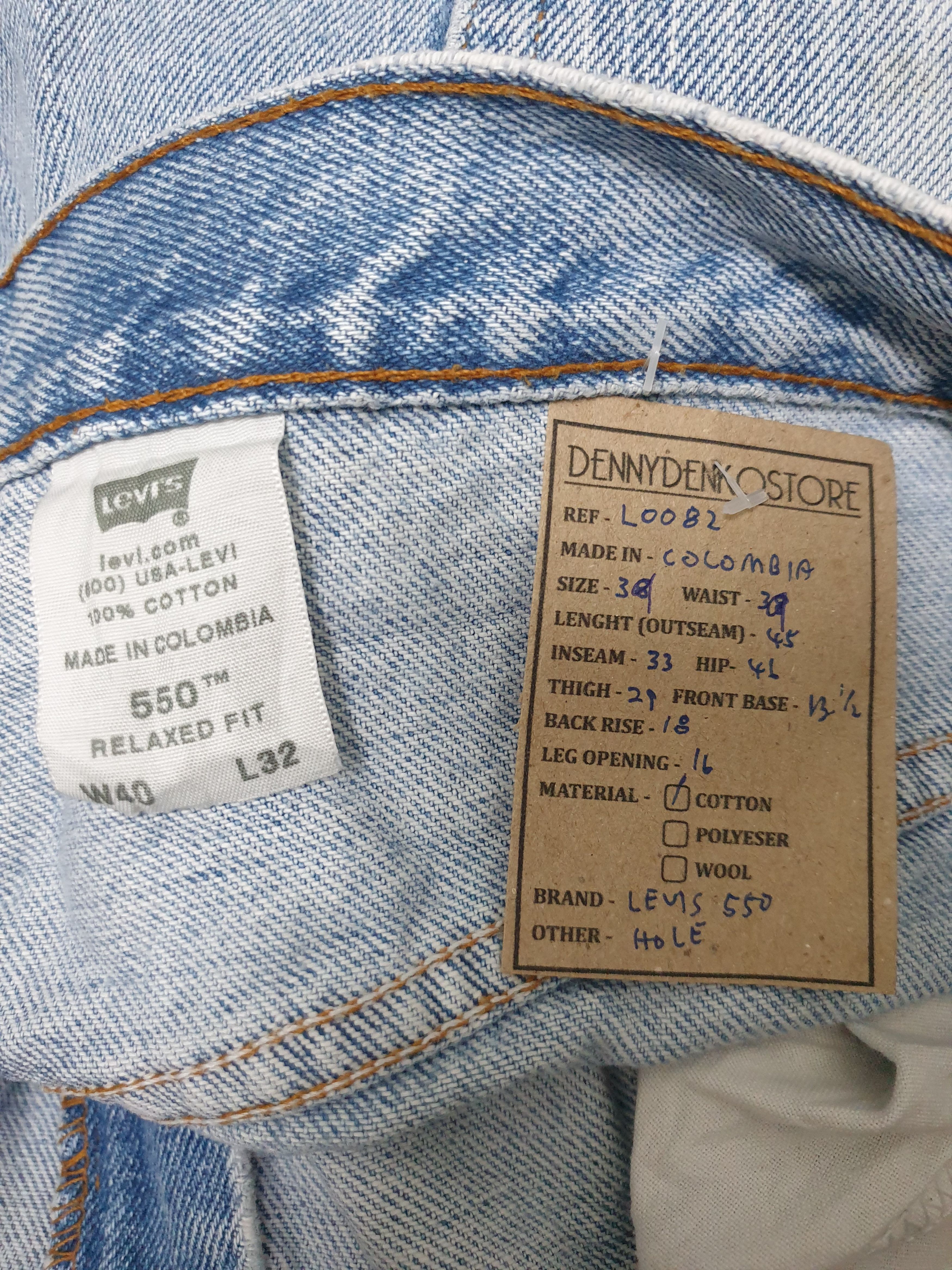 Levi's Vintage Clothing Vintage LEVIS 550 Faded Distressed Size 39X33 Jeans L0082 Size US 39 - 14 Thumbnail