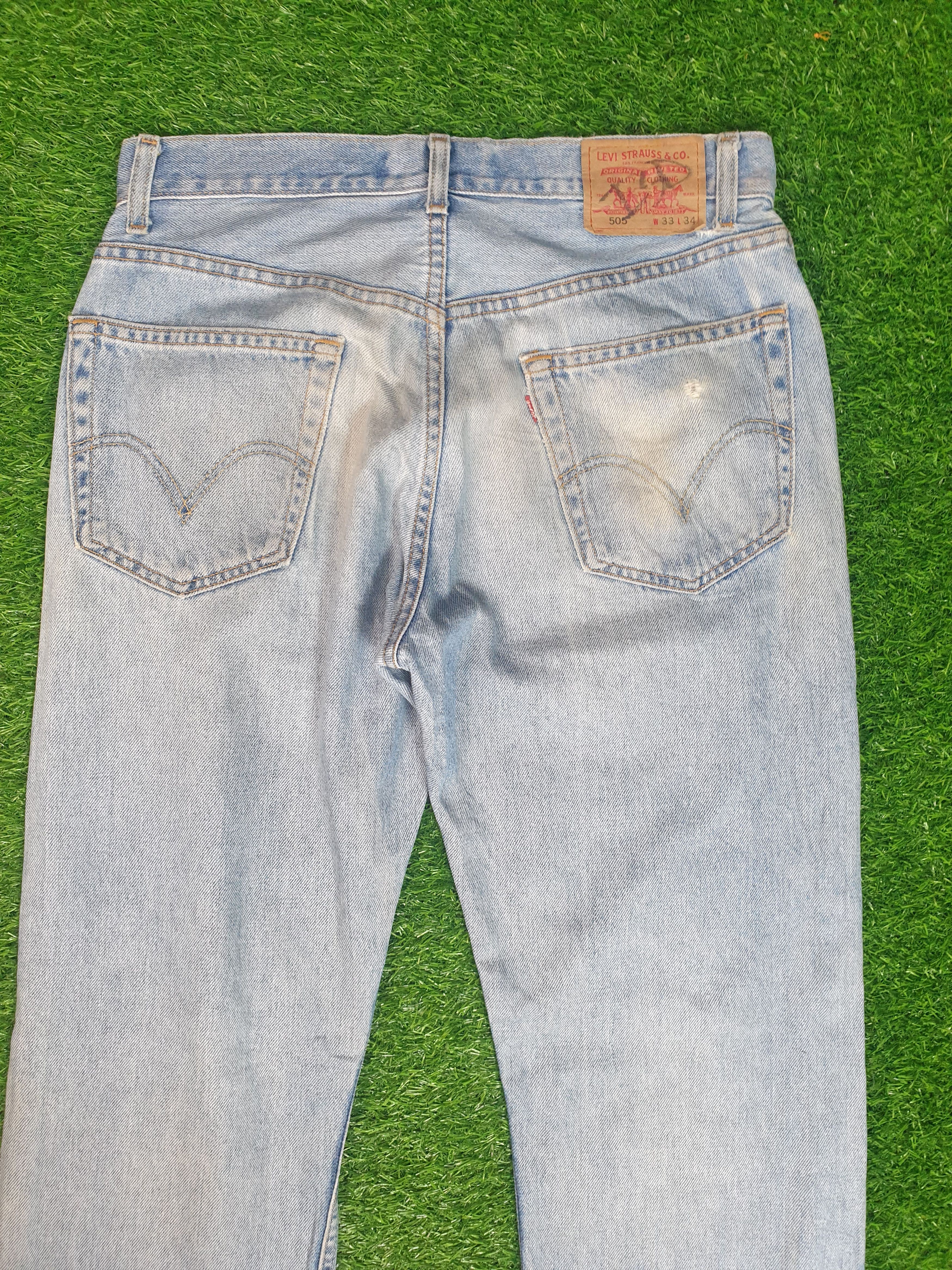 Levi's LEVIS 505 Light Wash Distressed Size 33X34 Jeans L0173 Size US 33 - 5 Thumbnail