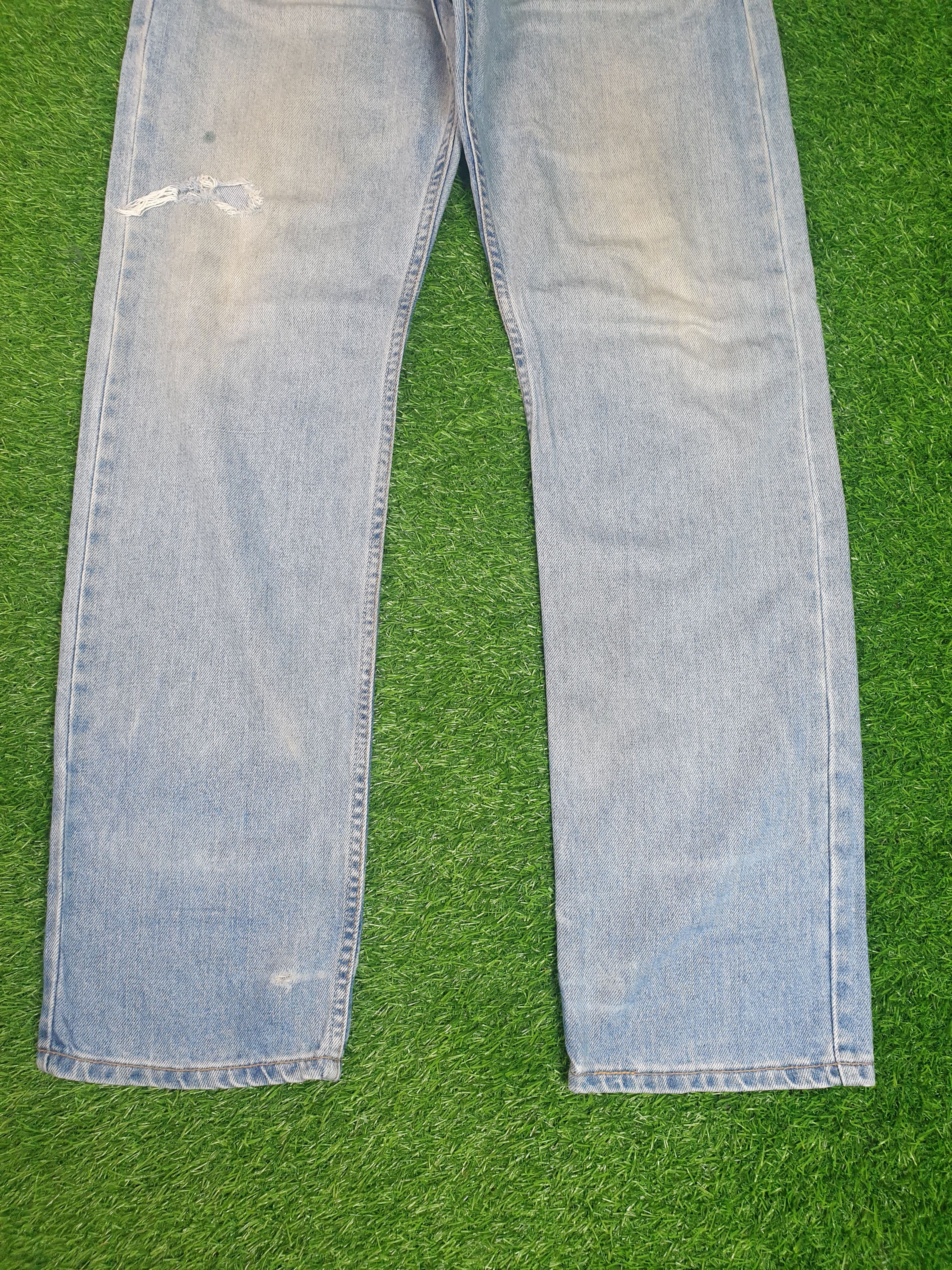 Levi's LEVIS 505 Light Wash Distressed Size 33X34 Jeans L0173 Size US 33 - 3 Thumbnail
