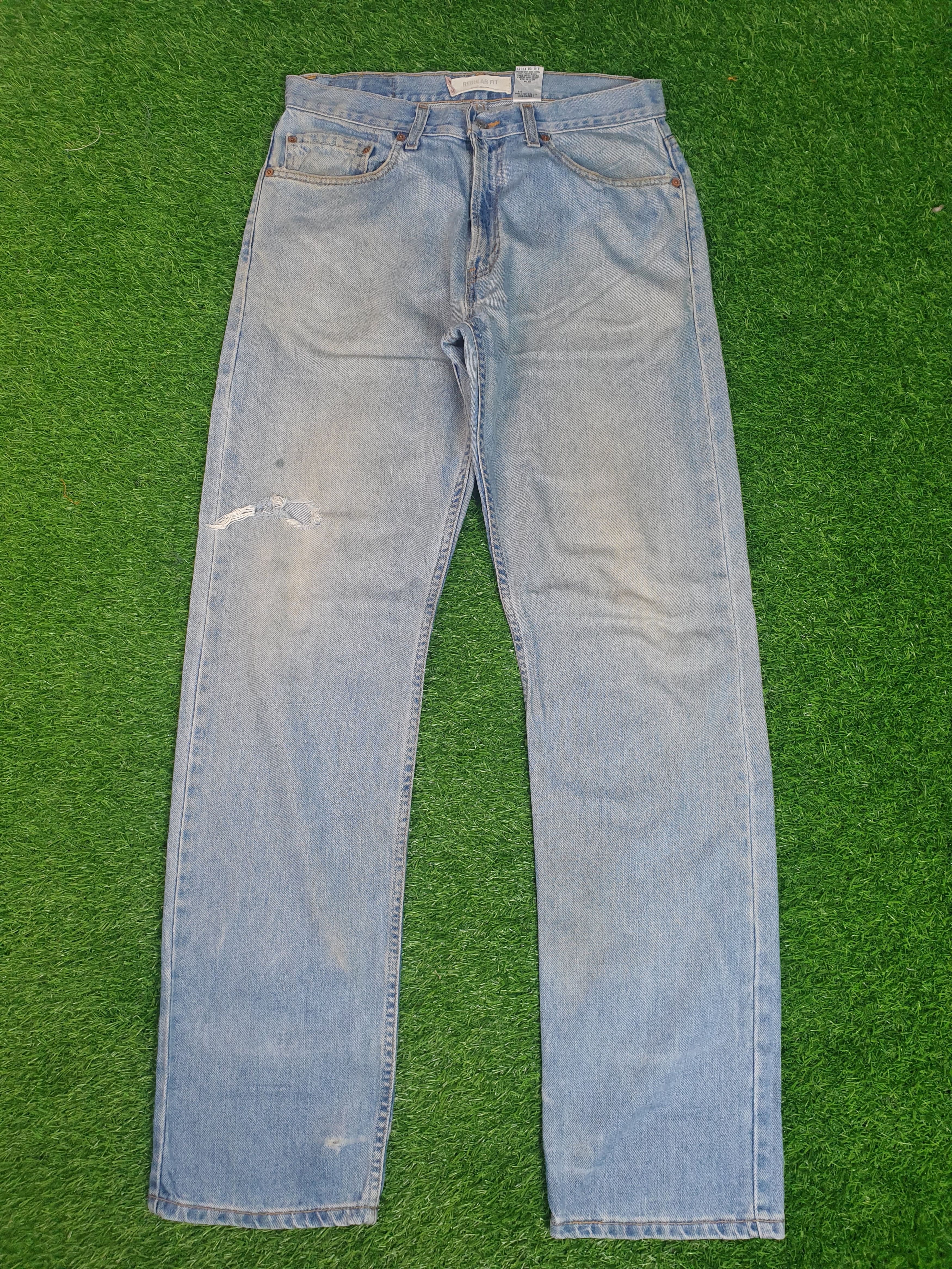 Levi's LEVIS 505 Light Wash Distressed Size 33X34 Jeans L0173 Size US 33 - 1 Thumbnail