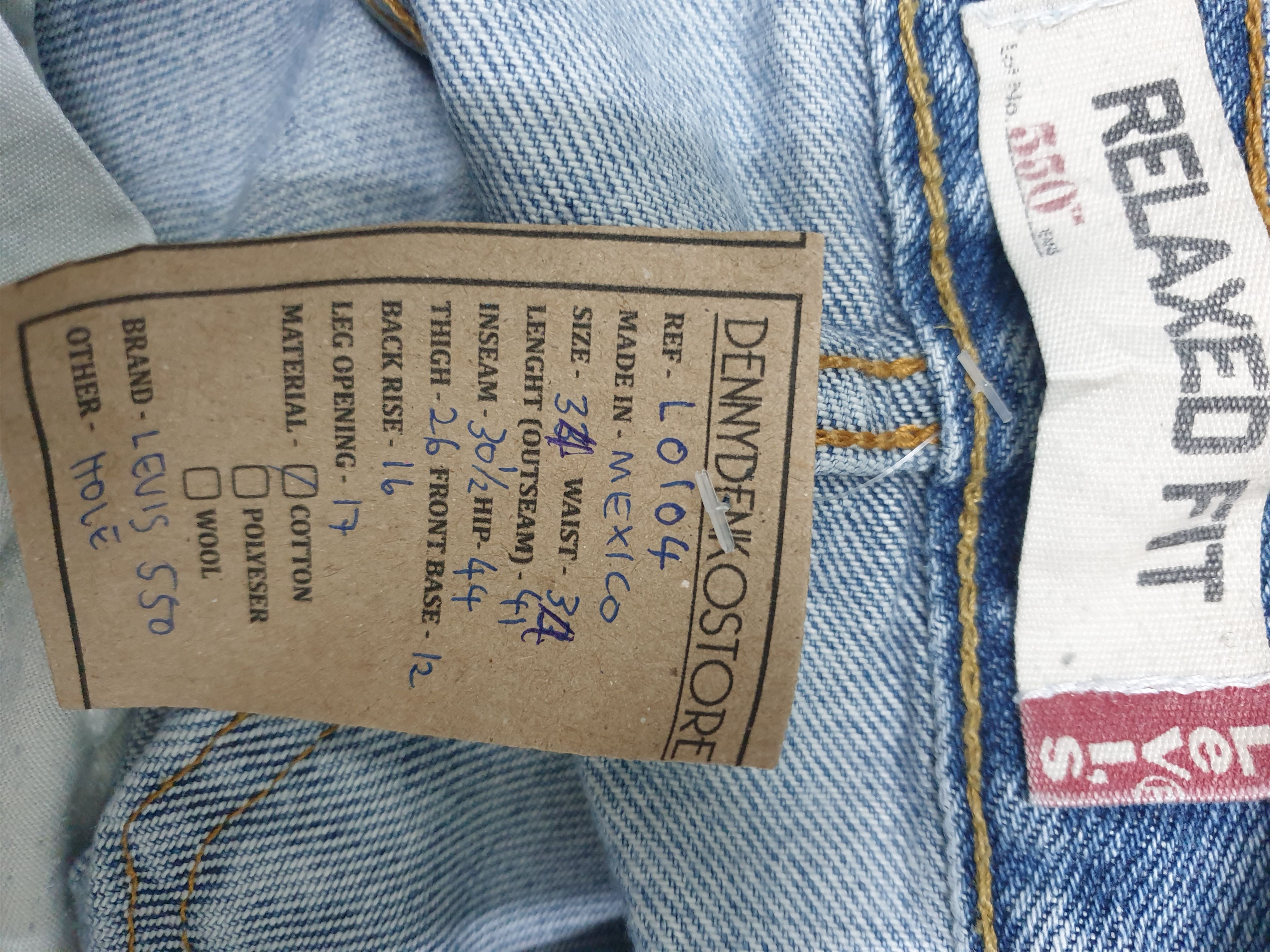Levi's Vintage Clothing Vintage LEVIS 550 Sun Faded Distressed 34X32 Jeans L0104 Size US 34 / EU 50 - 12 Thumbnail