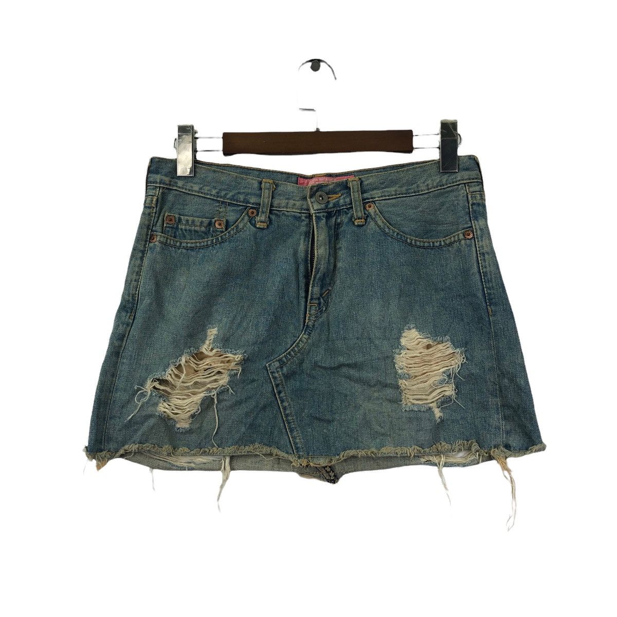 Comme des Garcons × Junya Watanabe COMME DES GARCONS x Junya Watanabe 2004 Distress Skirt Mini Size 30" / US 8 / IT 44 - 1 Thumbnail
