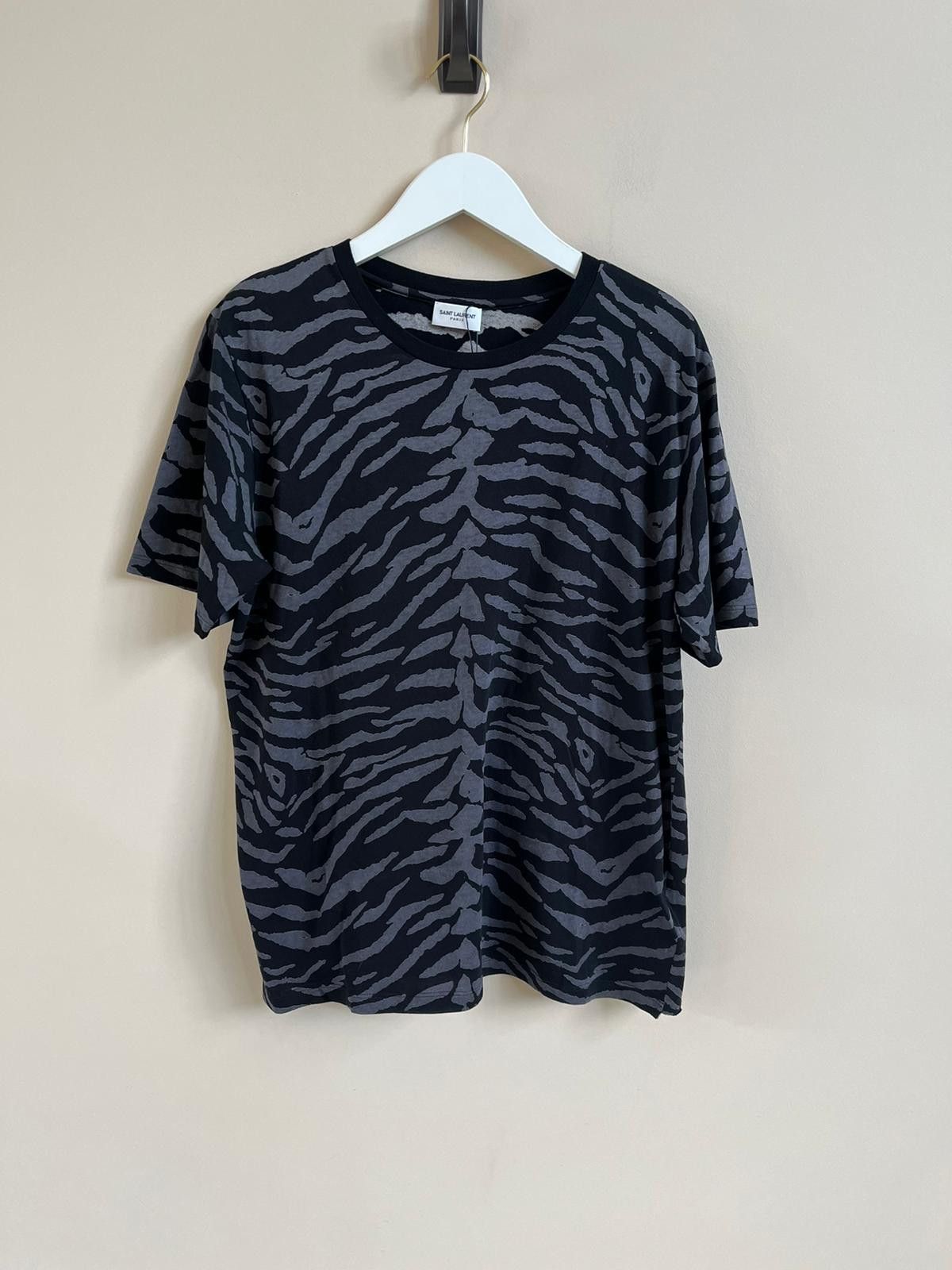 Saint Laurent Paris Zebra Tee, SS in Black / Grey Size US S / EU 44-46 / 1 - 1 Thumbnail