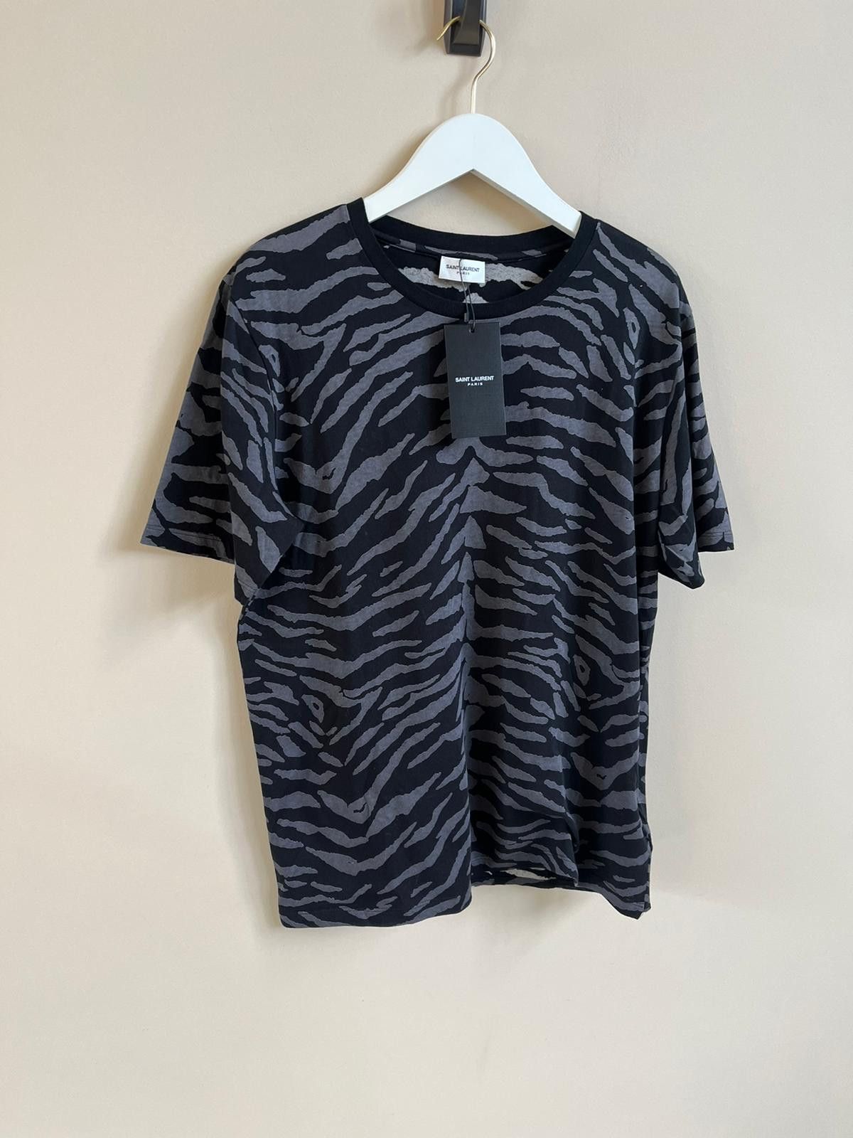Saint Laurent Paris Zebra Tee, SS in Black / Grey Size US S / EU 44-46 / 1 - 9 Thumbnail