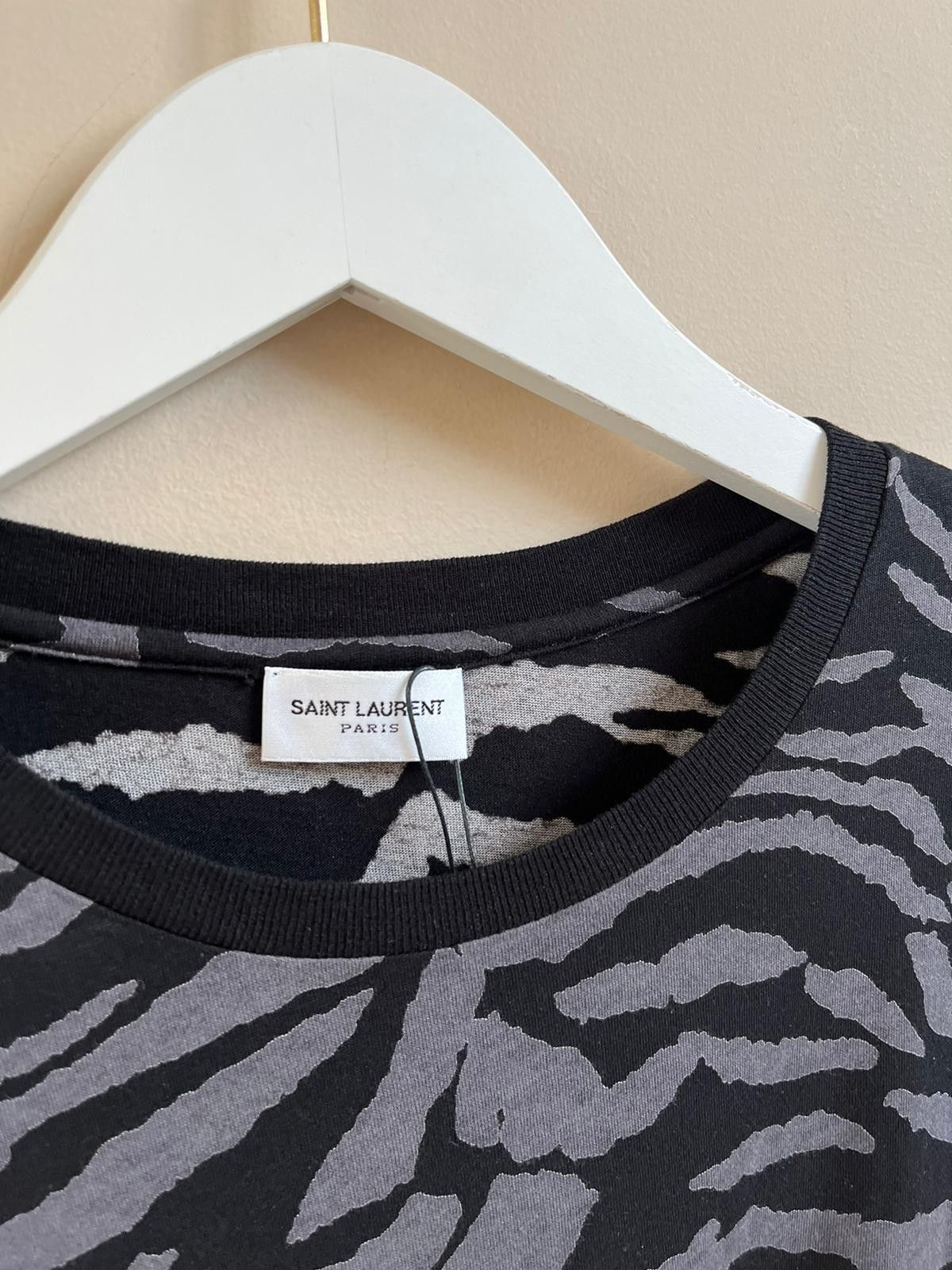 Saint Laurent Paris Zebra Tee, SS in Black / Grey Size US S / EU 44-46 / 1 - 4 Thumbnail