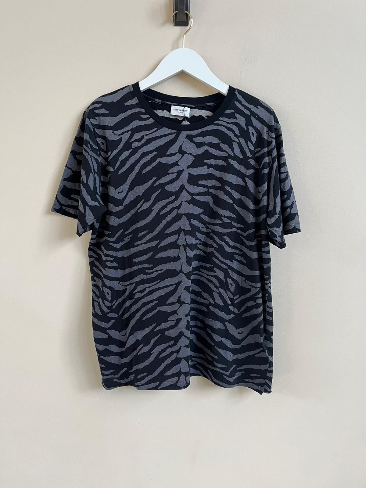 Saint Laurent Paris Zebra Tee, SS in Black / Grey Size US S / EU 44-46 / 1 - 2 Thumbnail