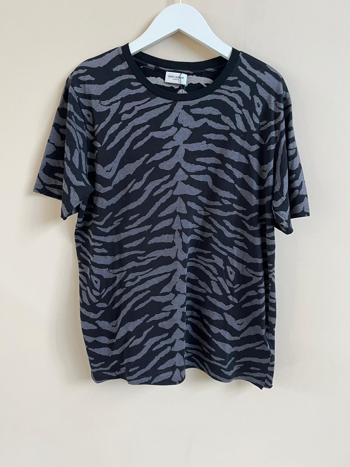 Saint Laurent Paris Zebra Tee, SS in Black / Grey Size US S / EU 44-46 / 1 - 3 Thumbnail