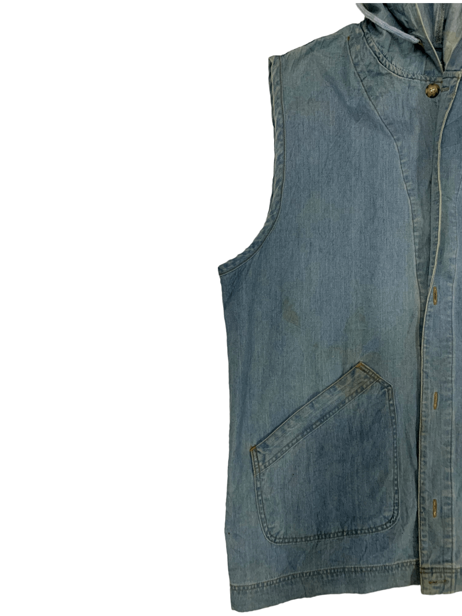 Japanese Brand Vintage Bobson Faded Hooded Vest Size US M / EU 48-50 / 2 - 5 Thumbnail