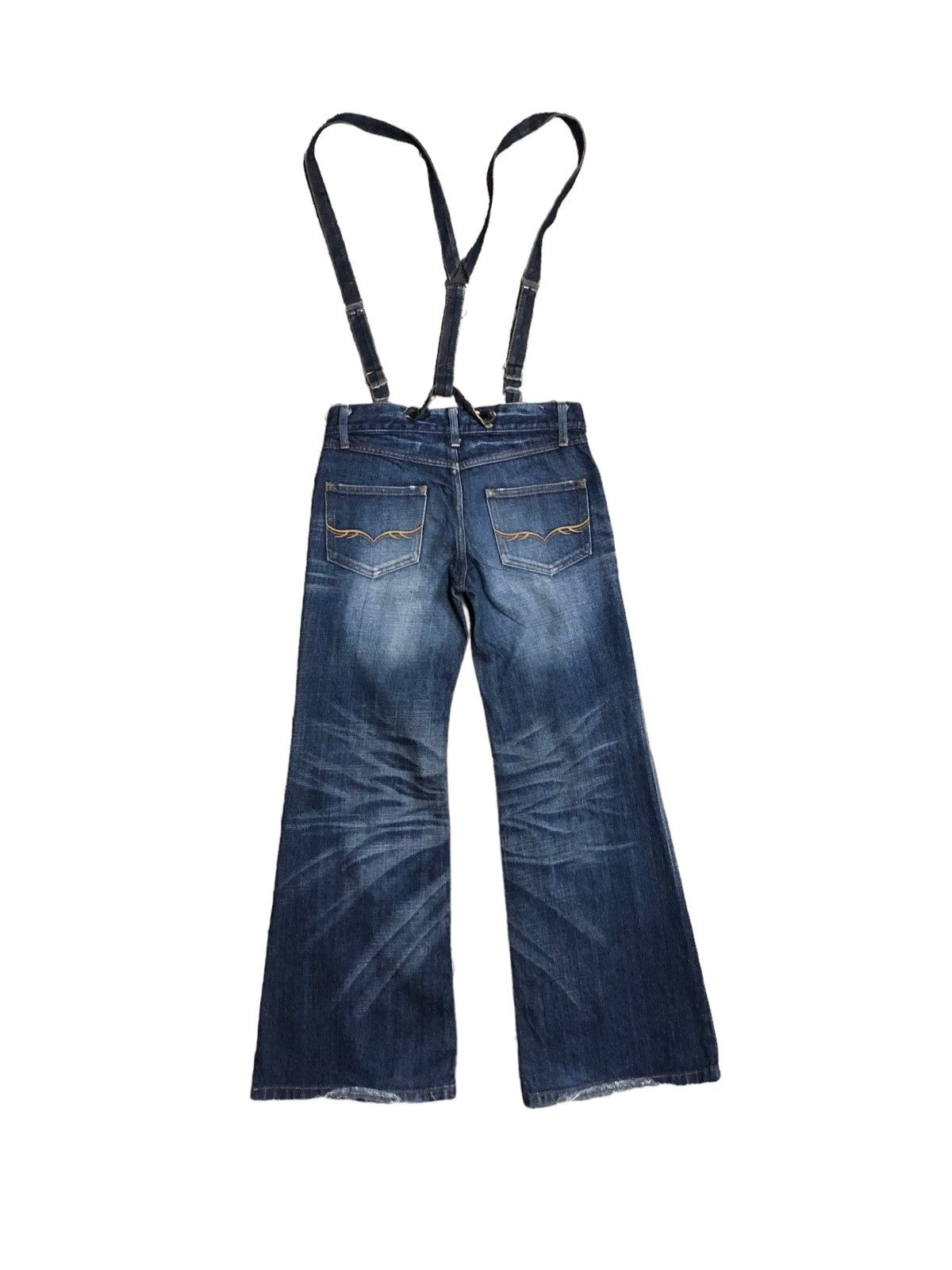 GOSTAR DE FUGA × Japanese Brand FLARED⚡️FUGA JAPAN WASHED BLUE DENIM WITH SUSPENDER Size 28" / US 6 / IT 42 - 5 Thumbnail