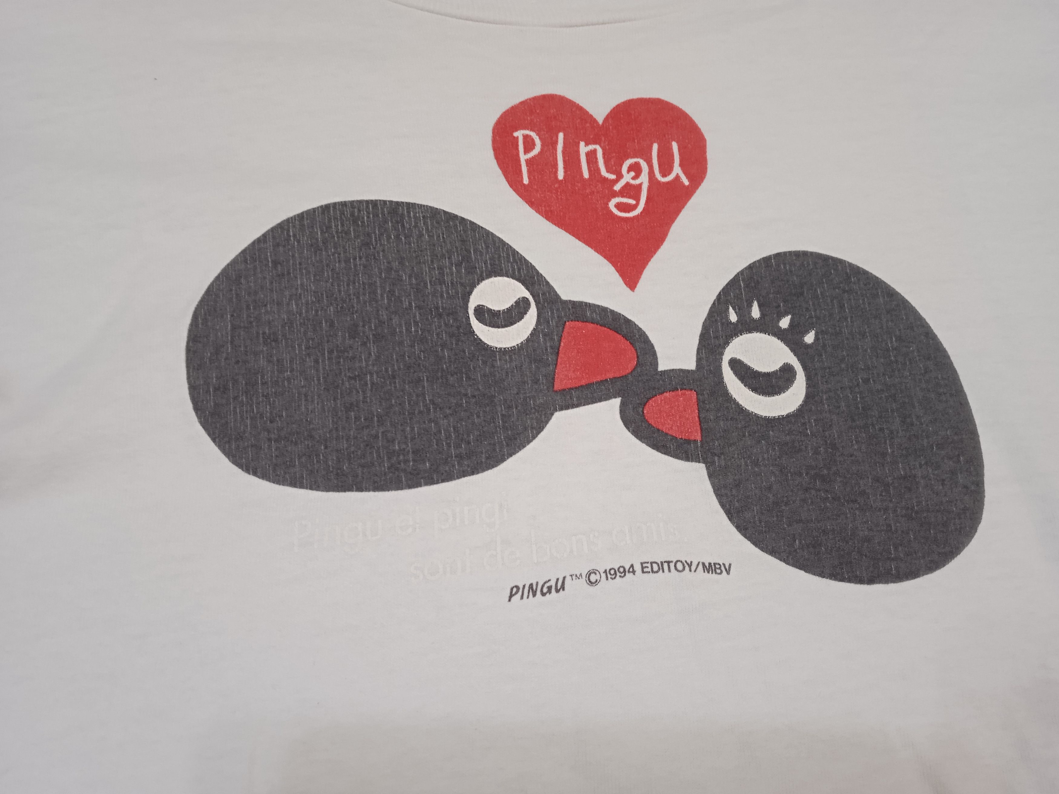 Vintage Vintage 90s Pingu 1994 T-Shirt Size US M / EU 48-50 / 2 - 3 Thumbnail