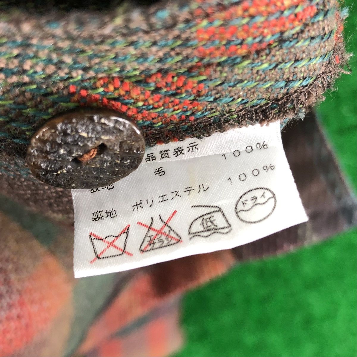 Vintage Wool Blouse Single Pocket Japanese Brand by Doodle