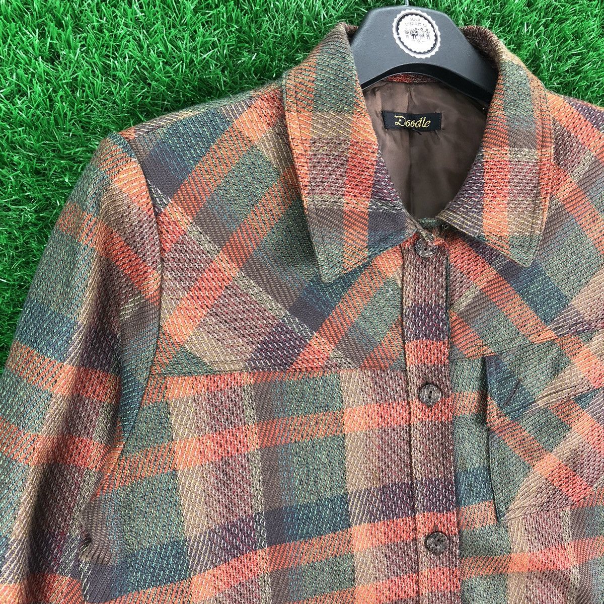 Vintage Wool Blouse Single Pocket Japanese Brand by Doodle