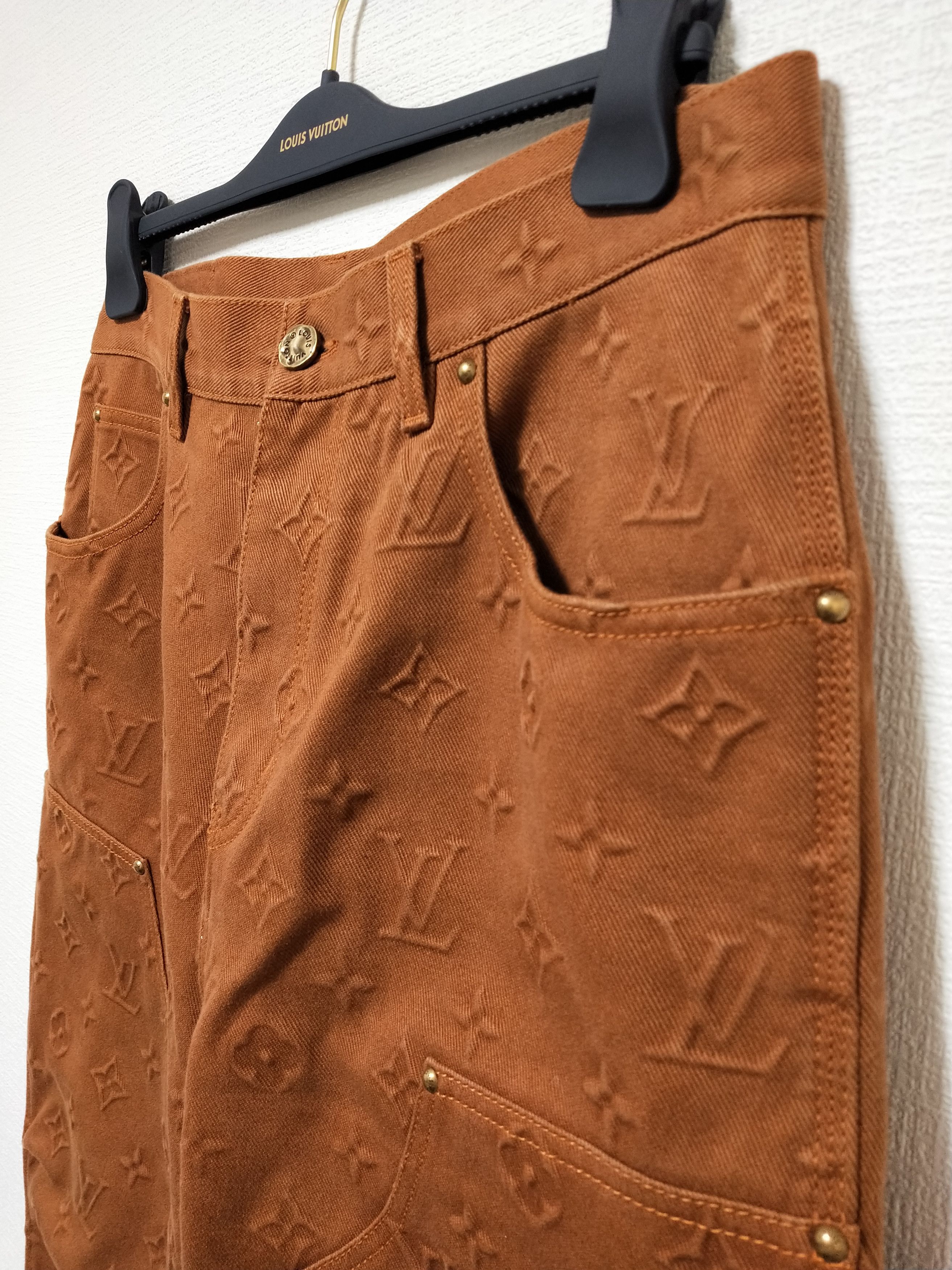 Louis Vuitton Monogram Detail Carpenter Denim Jeans Size US 32 / EU 48 - 3 Thumbnail