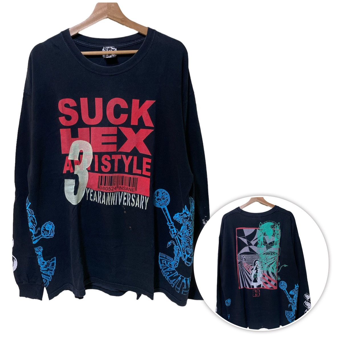 Vintage 90s Hex Antisytle Skate & Art Long Sleeve Tshirt