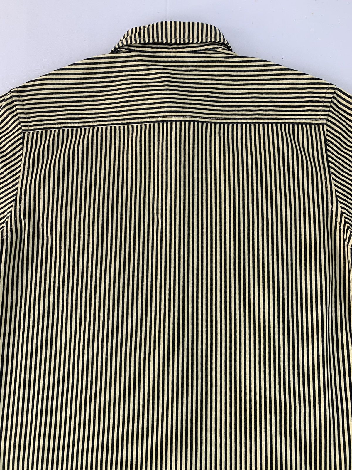 Japanese Brand 90s Hype Oniarai Visual Hickory Shirt Denim Worker Size US M / EU 48-50 / 2 - 7 Thumbnail