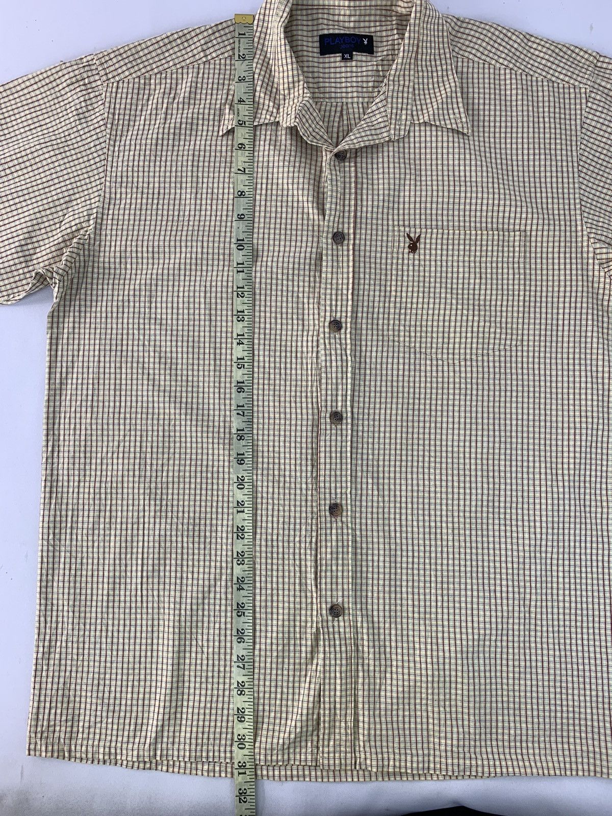 Playboy 90s Playboy Plaid Mini Checked Single Pocket Button Up Shirt Size US XL / EU 56 / 4 - 7 Thumbnail