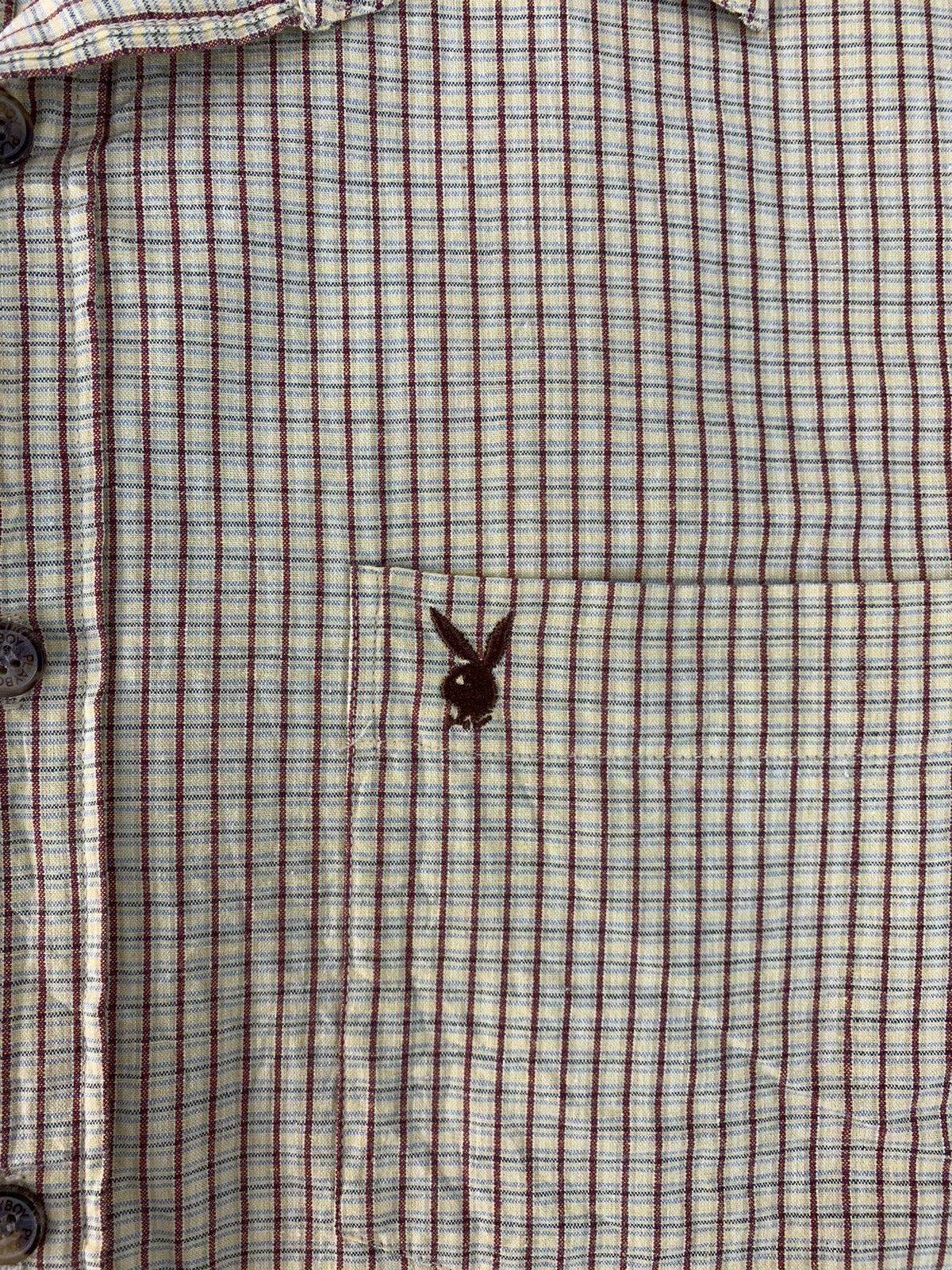 Playboy 90s Playboy Plaid Mini Checked Single Pocket Button Up Shirt Size US XL / EU 56 / 4 - 3 Thumbnail
