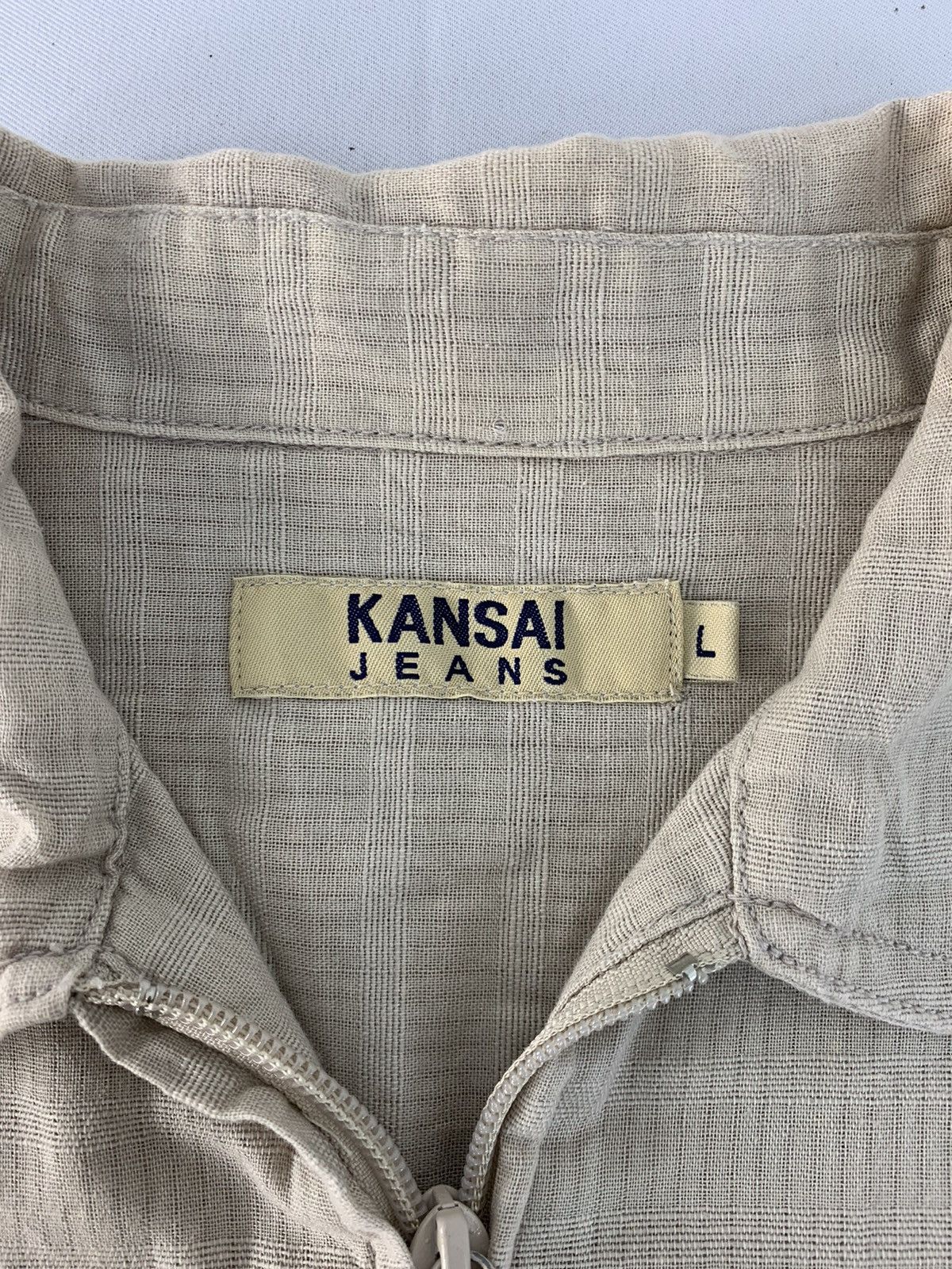Kansai Yamamoto Hype Kansai Jeans Kansai Yamamoto Striped Zipper Shirt Size US XL / EU 56 / 4 - 3 Thumbnail